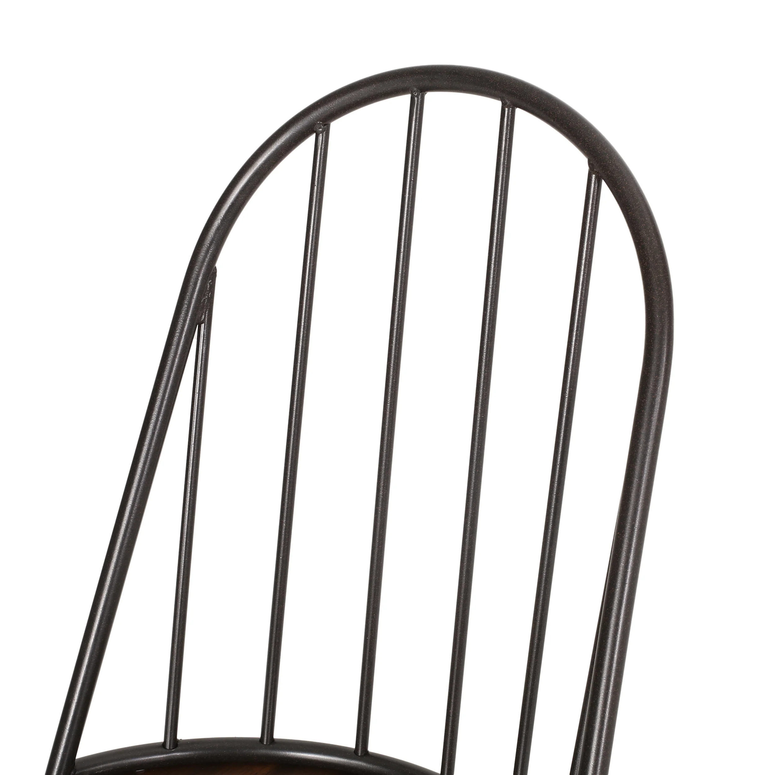 Conwell Farmhouse Spindle Back Dining Chairs, Set of 2, Dark Brown and Black - furnishings