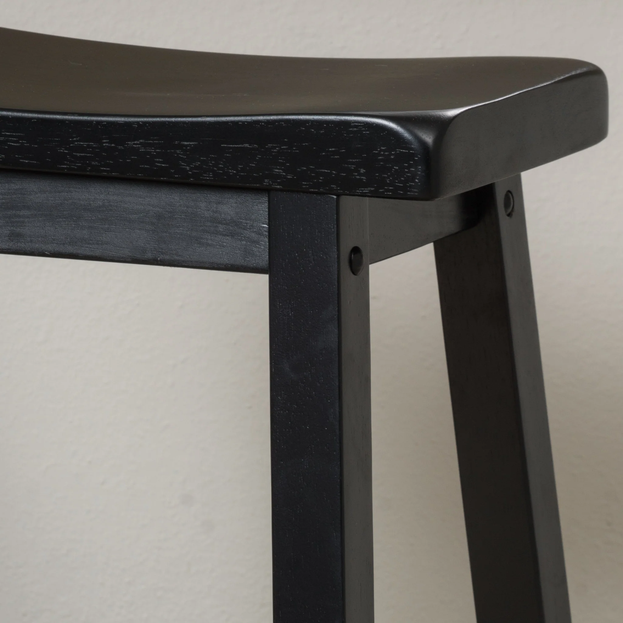 Marcy Black Saddle Wood 24-Inch Counter Stool (Set of 2) - furnishings