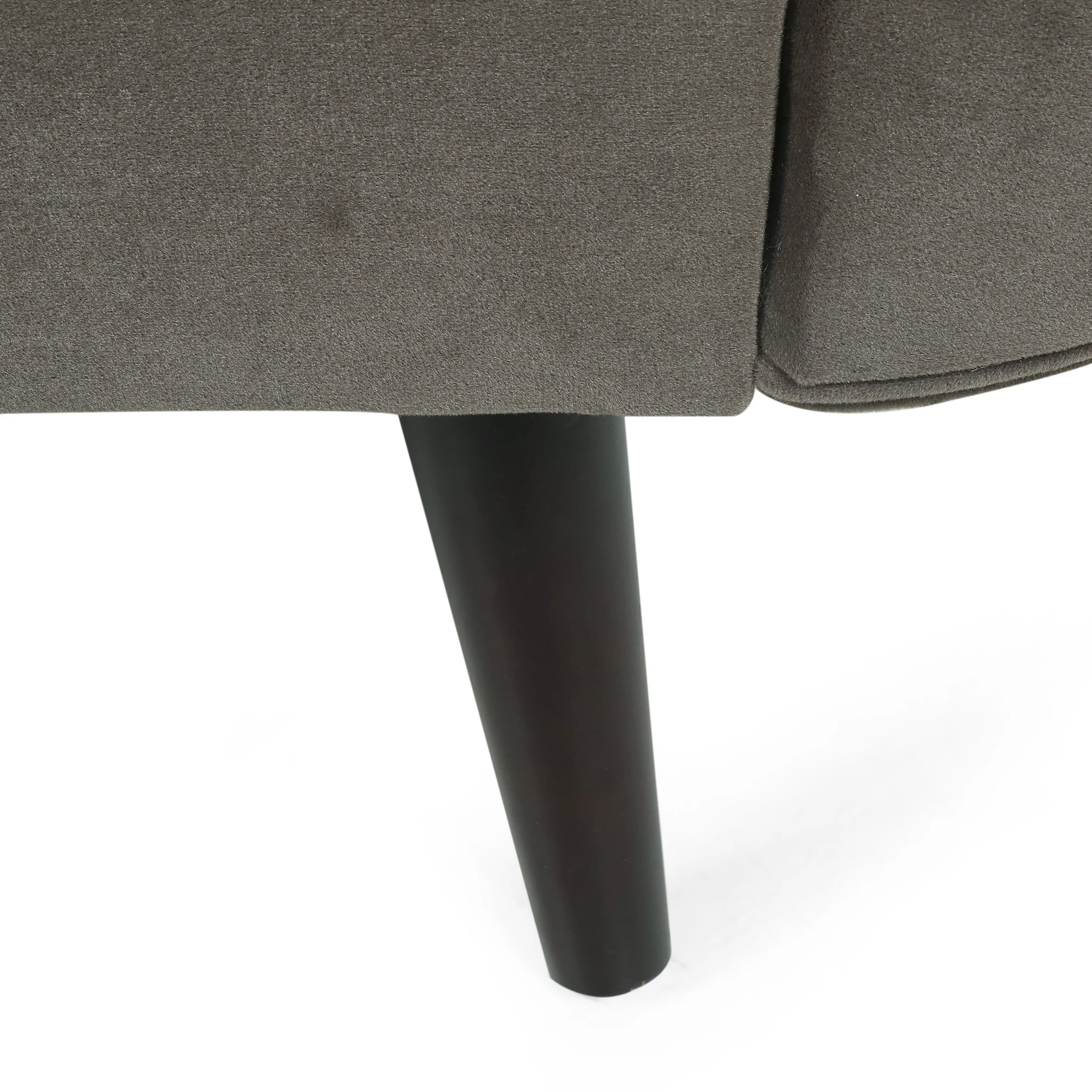 Jakyrah Contemporary Velvet Chaise Lounge with Scroll Arms - furnishings