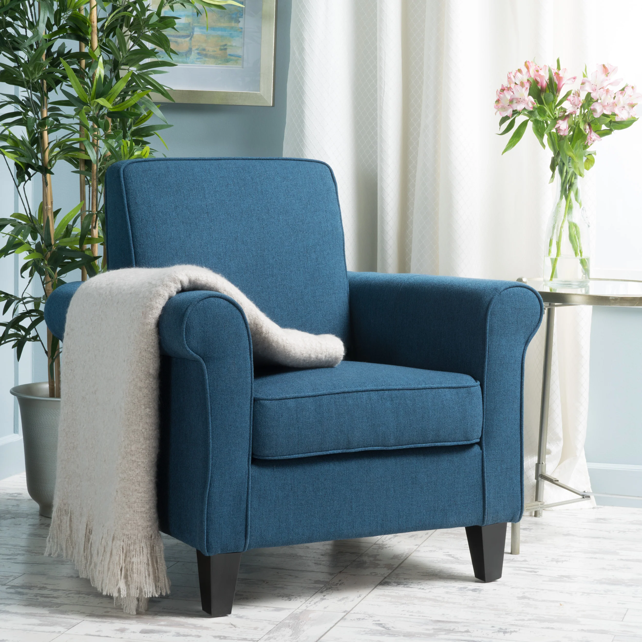 Declan Padded Fabric Club Chair - furnishings