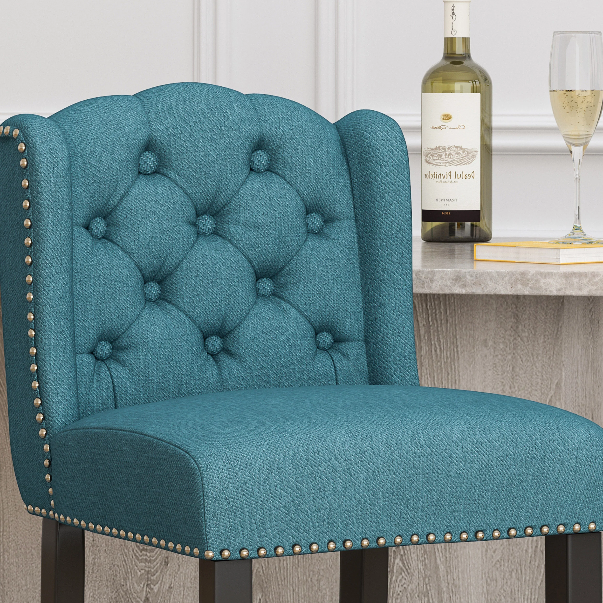 Denisa Wingback Barstool (Set of 2) - furnishings
