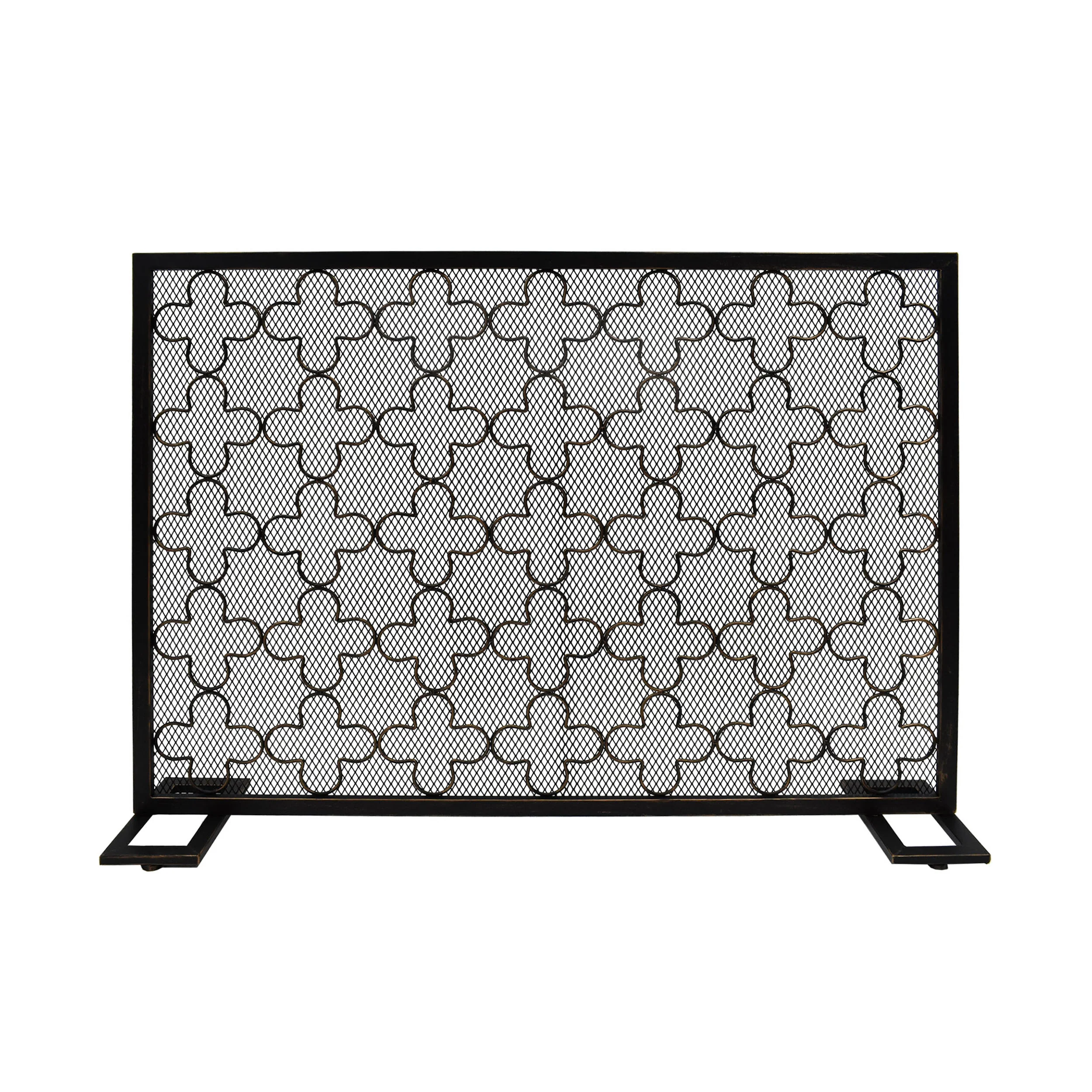 Uriah Modern Single PanelIron Firescreen - furnishings