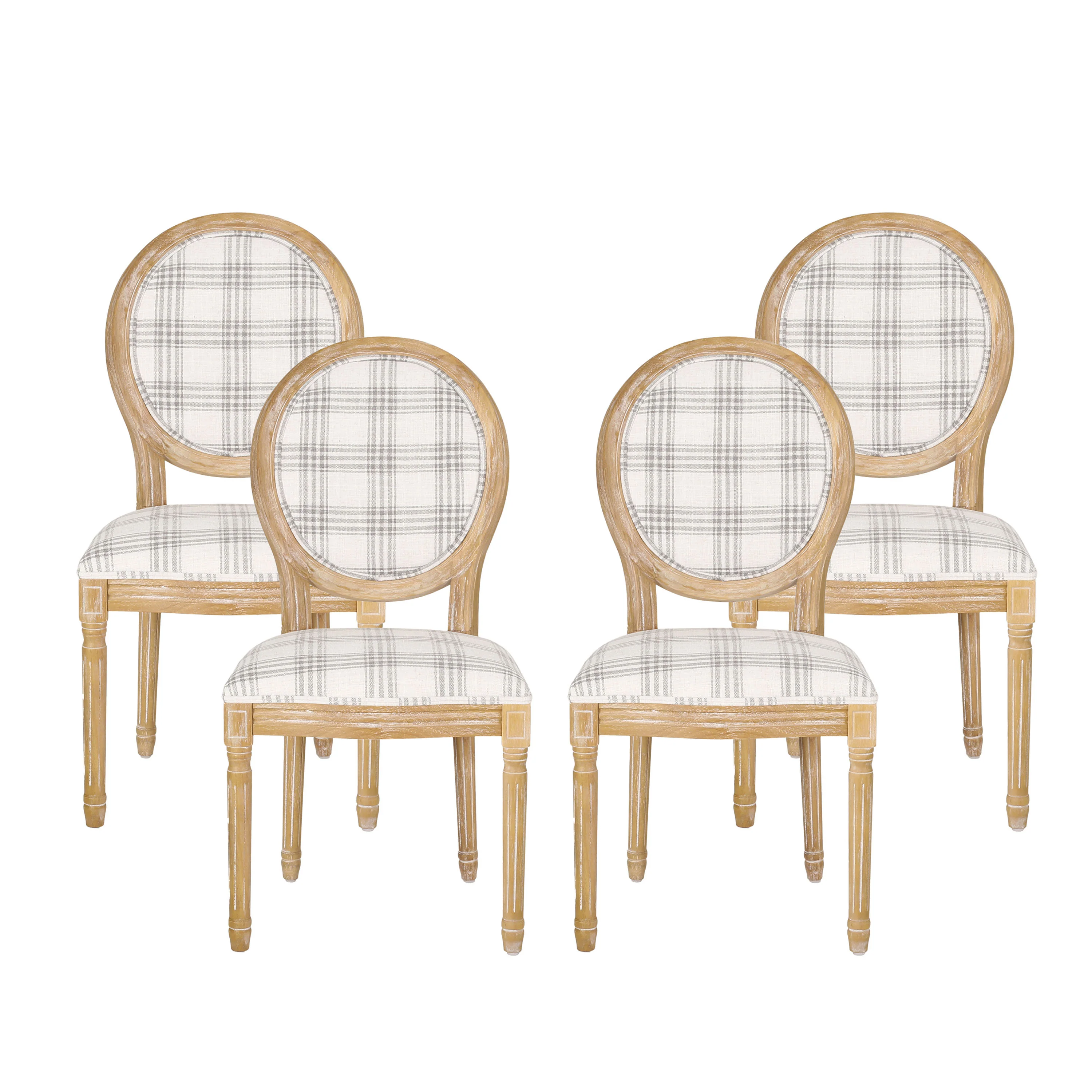Lariya French Country Fabric Dining Chairs - furnishings