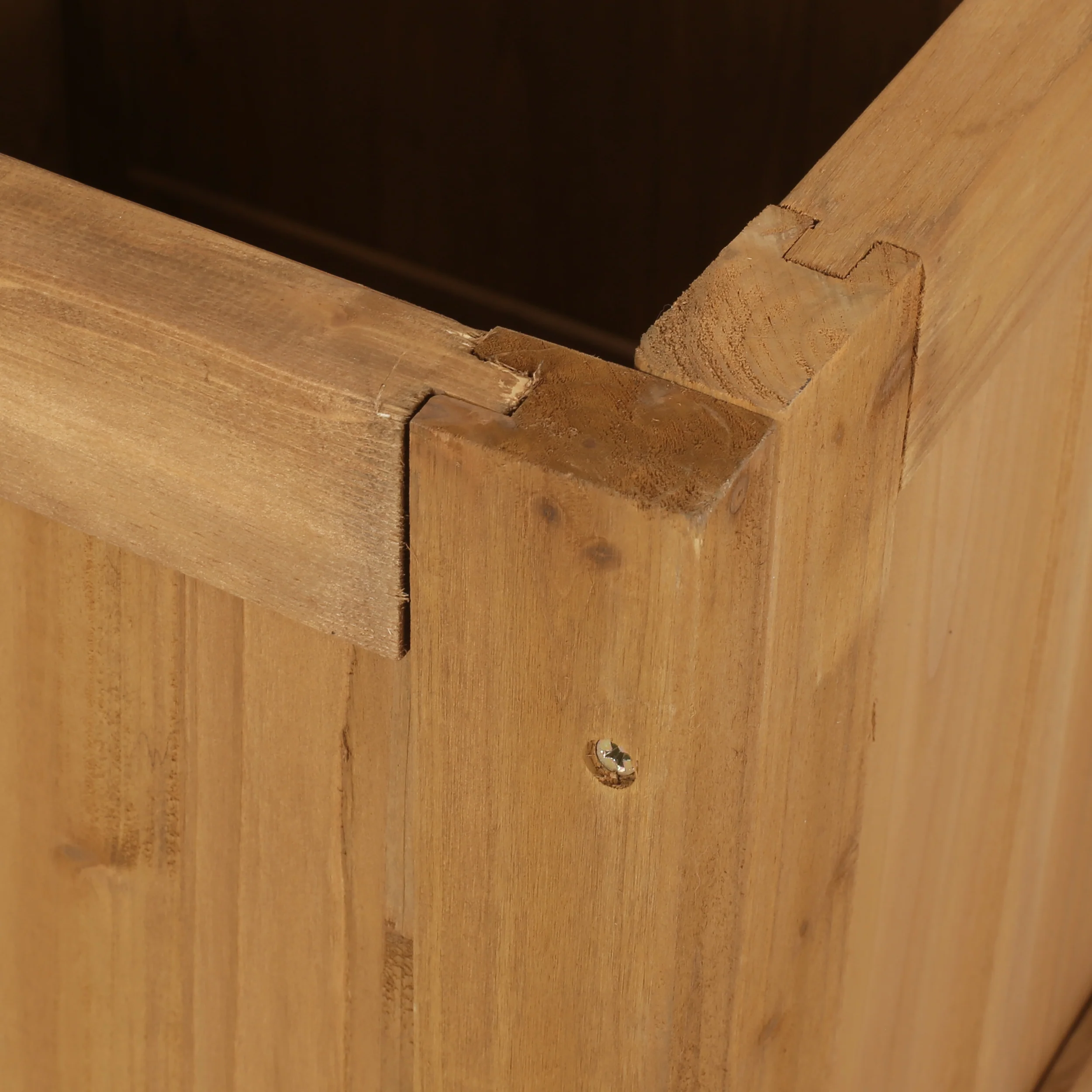 Skyline Outdoor Pine Wood Planter Bench - furnishings
