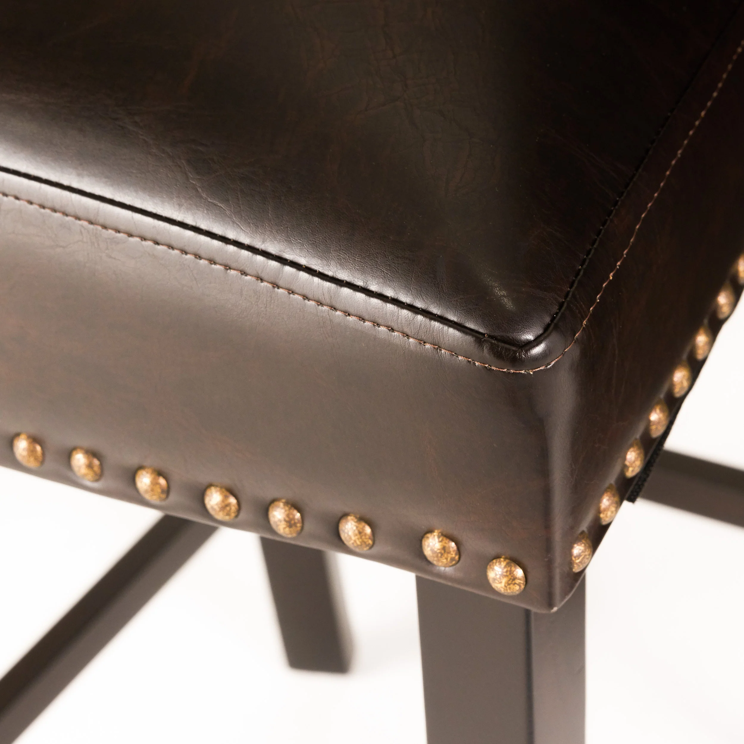 William 31-Inch Bonded Leather Backed Barstool (Set of 2) - furnishings