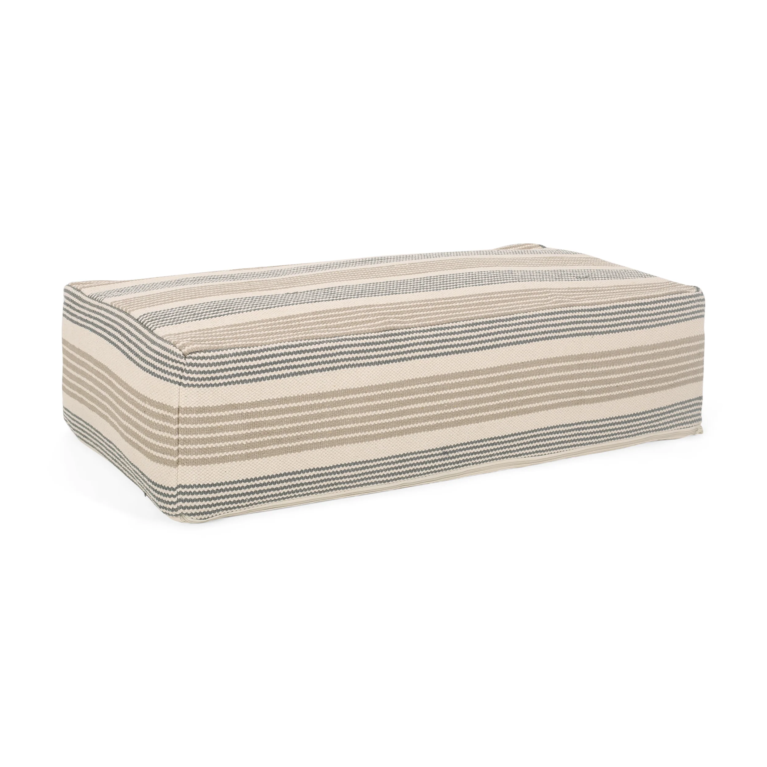 Rahsaan Modern Rectangular Bean Bag Ottoman - furnishings