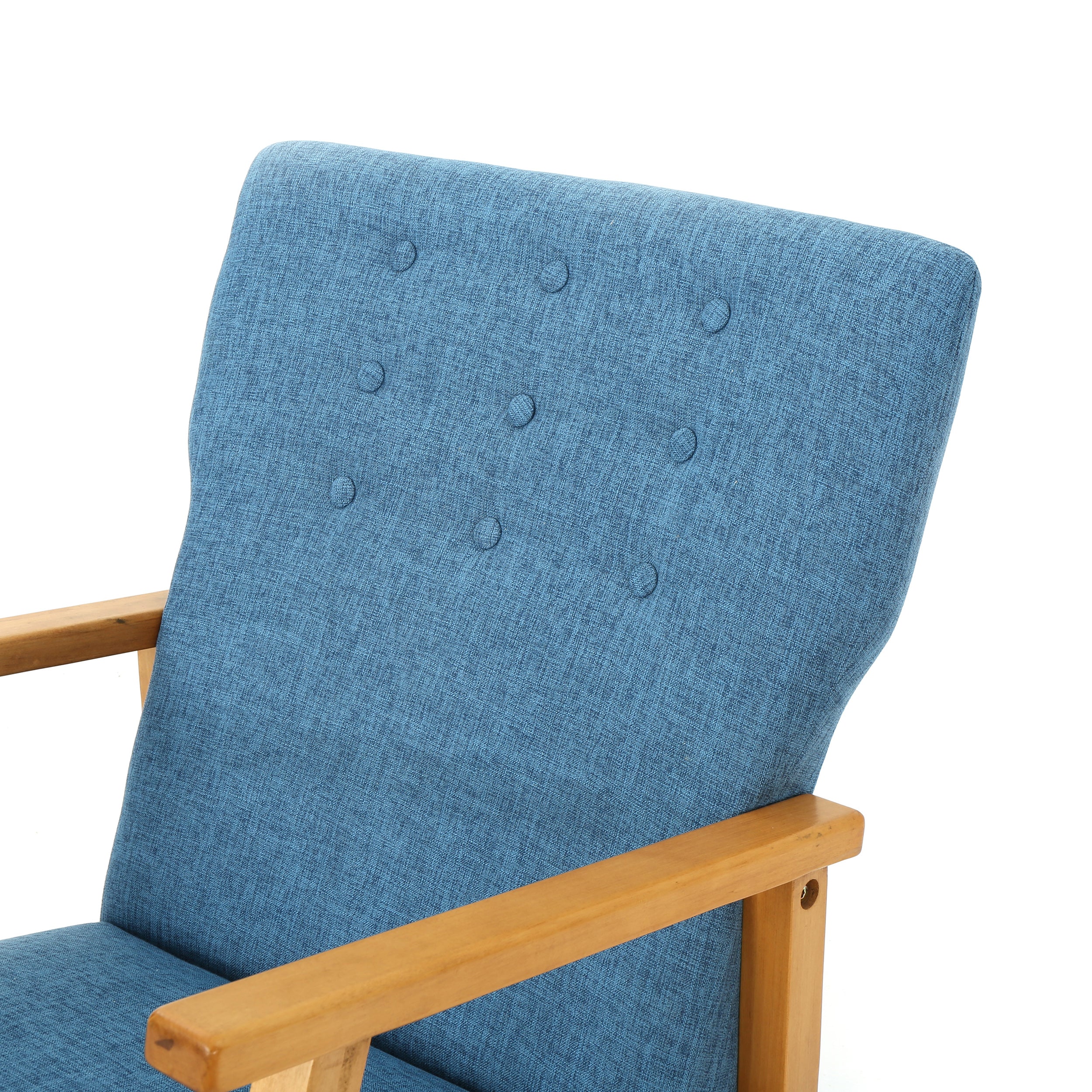 Hank Mid Century Modern Fabric Rocking Chair - furnishings