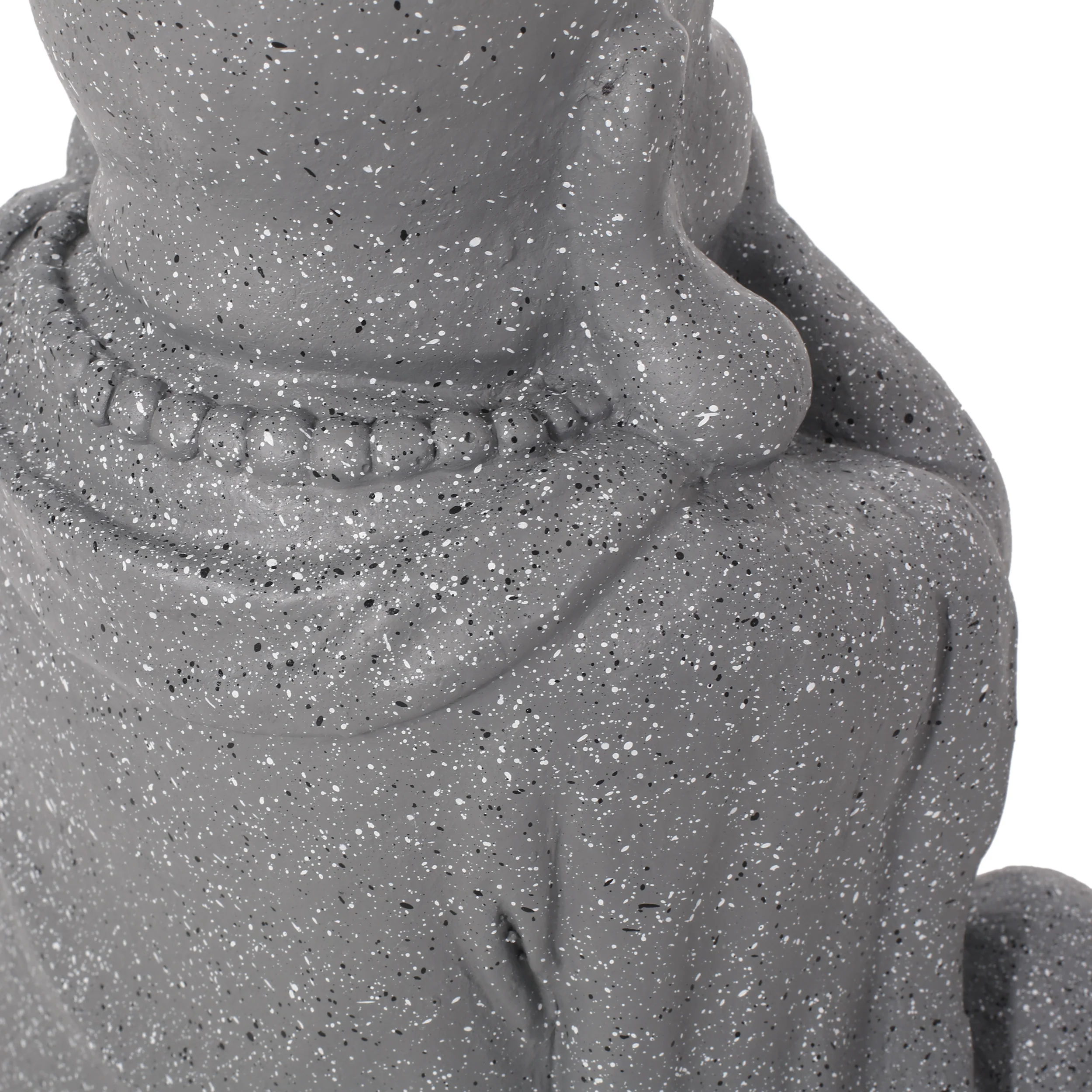 Conneaut Outdoor Speak No Evil Monk Garden Statue, Stone Gray - furnishings
