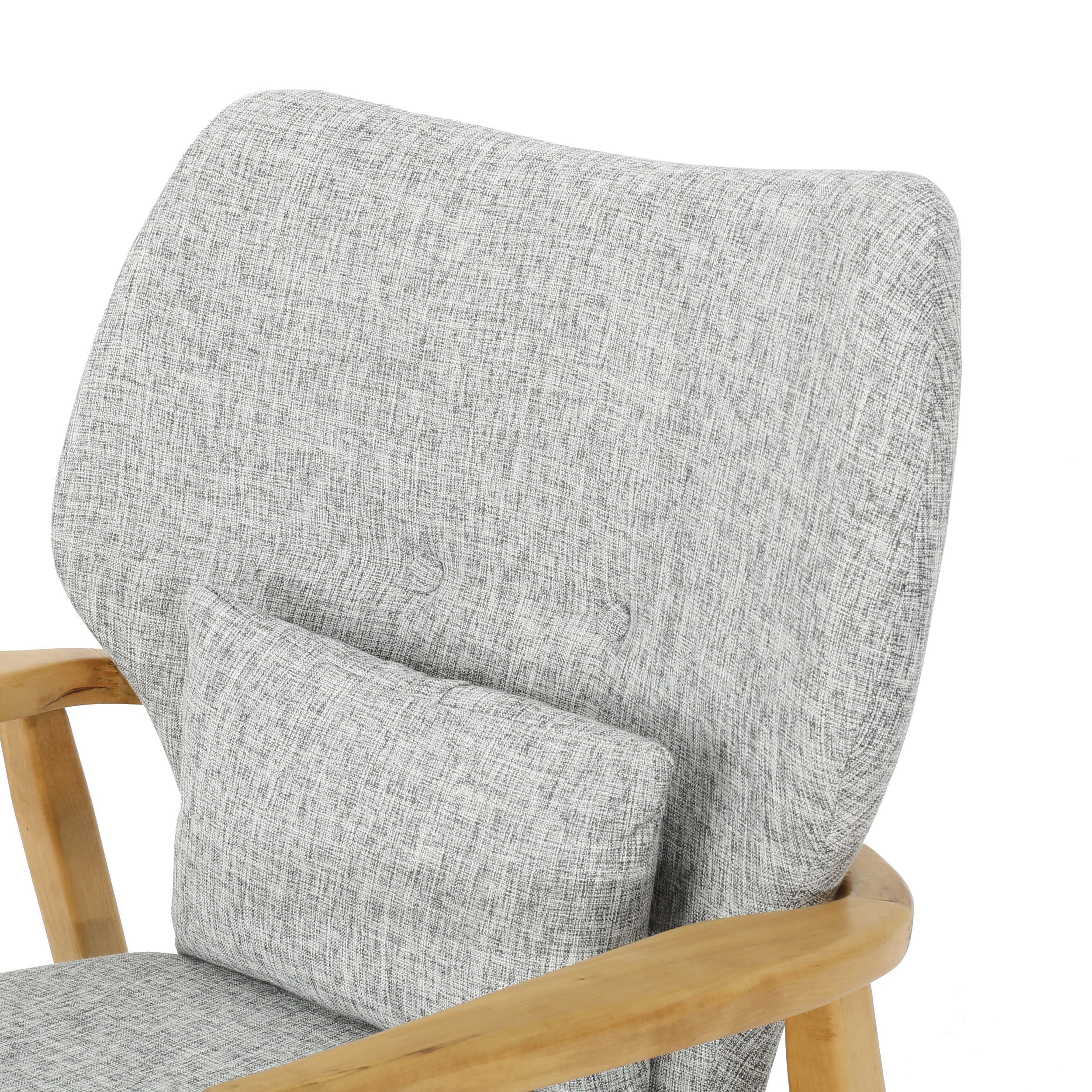Balen Mid Century Modern Fabric Rocking Chair - furnishings