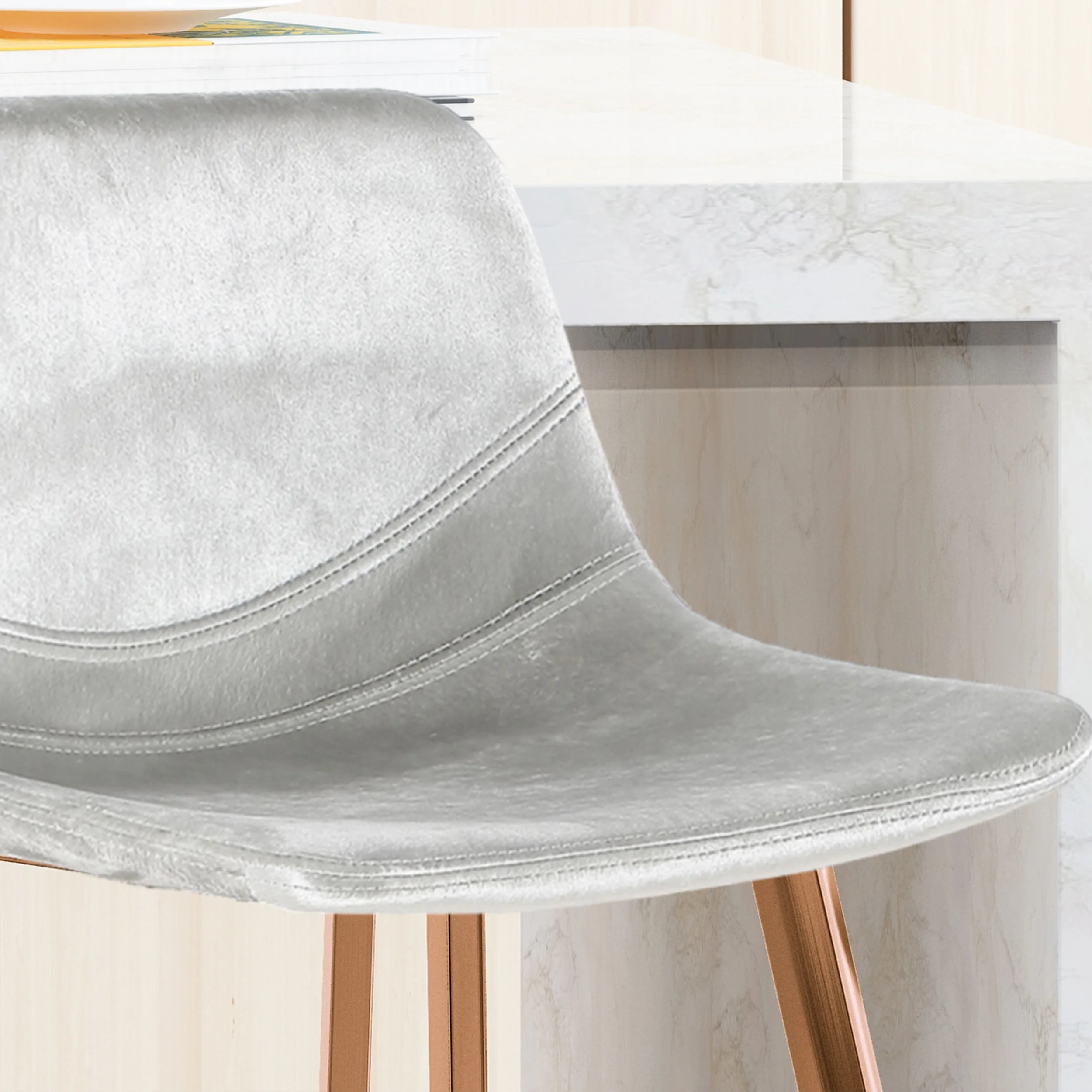 Rubani Modern Glam Velvet Bar Stool (Set of 2) - furnishings