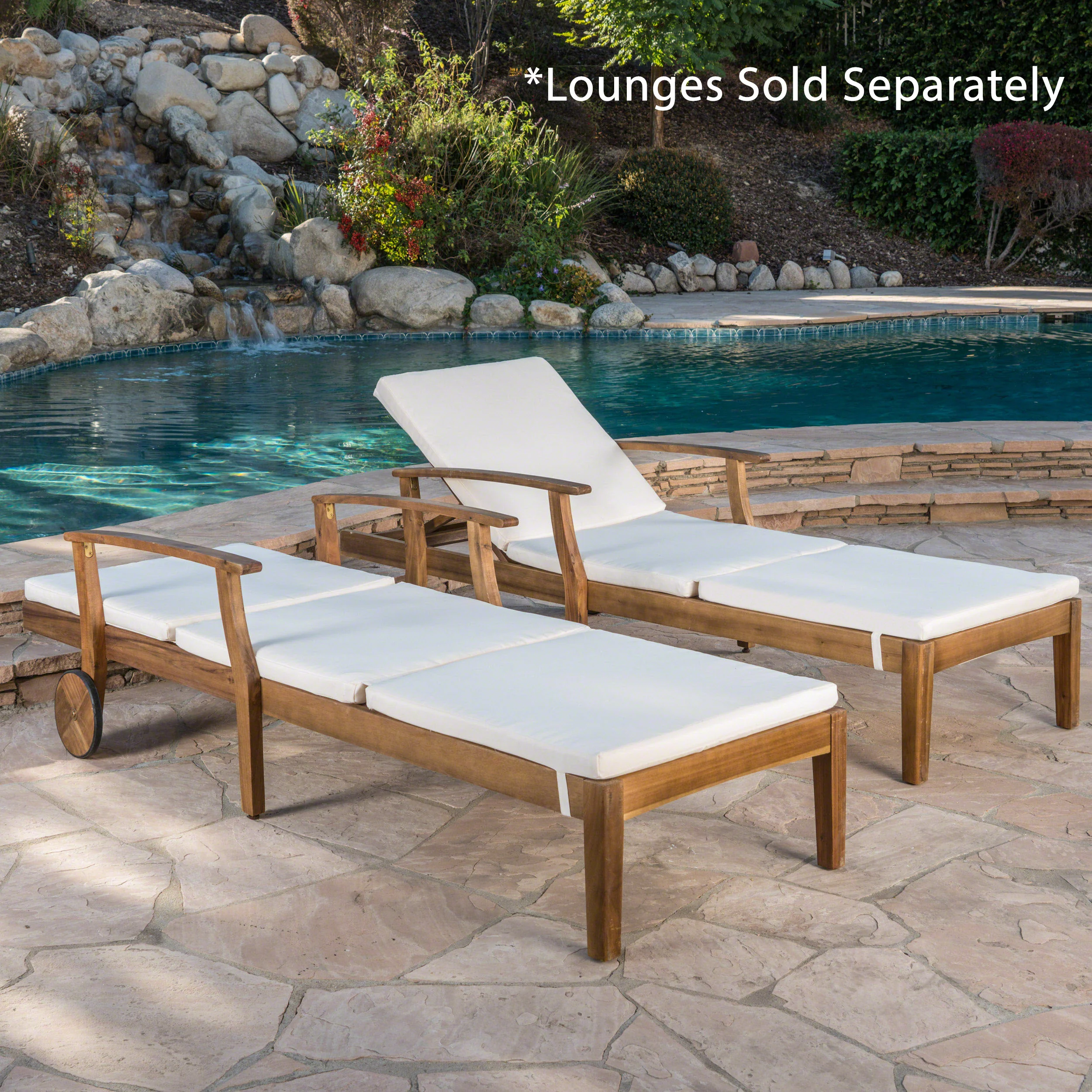 Daisy Outdoor Water Resistant Chaise Lounge Cushion (Set of 2) - furnishings