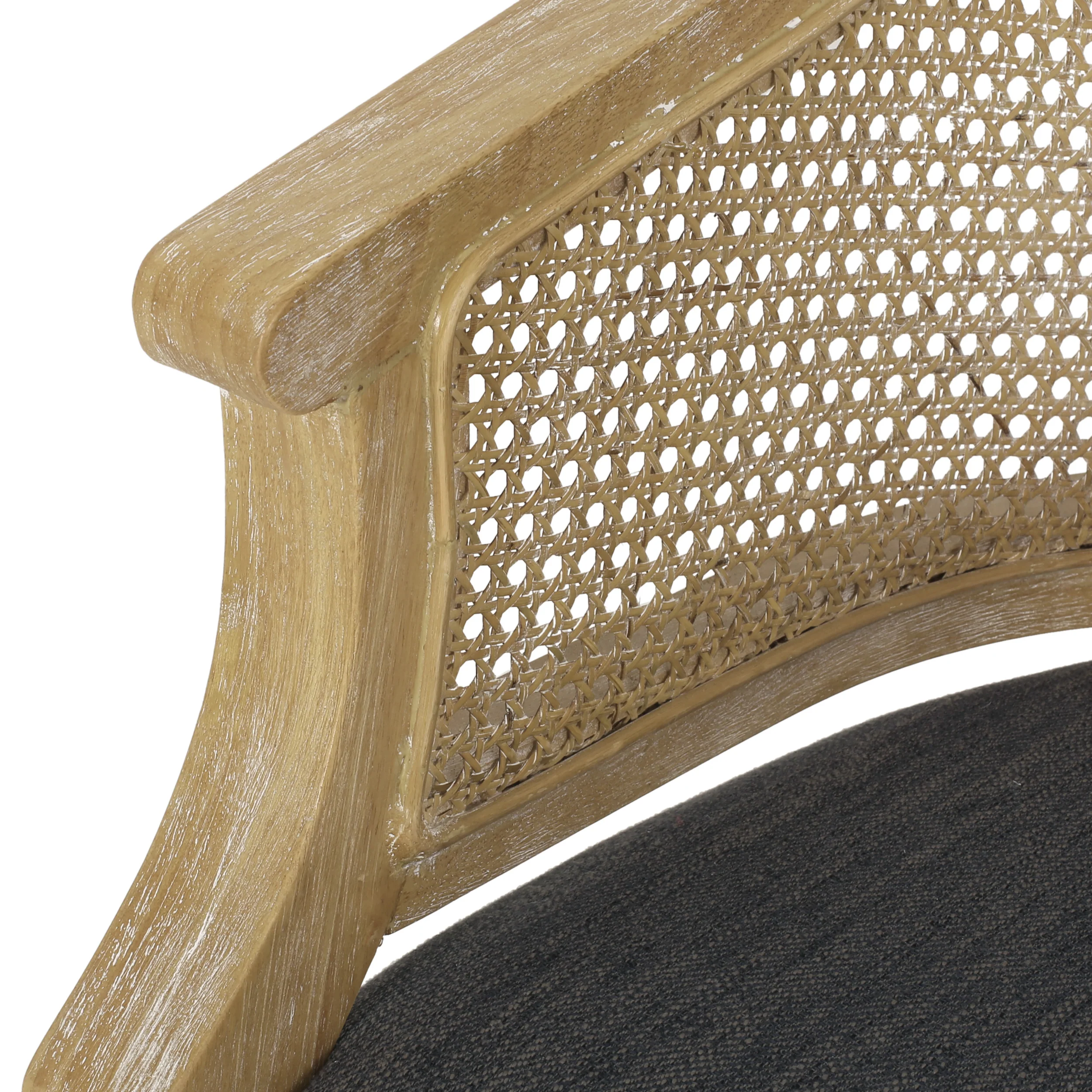Velie French Country Wood and Cane Accent Chairs, Set of 2 - furnishings