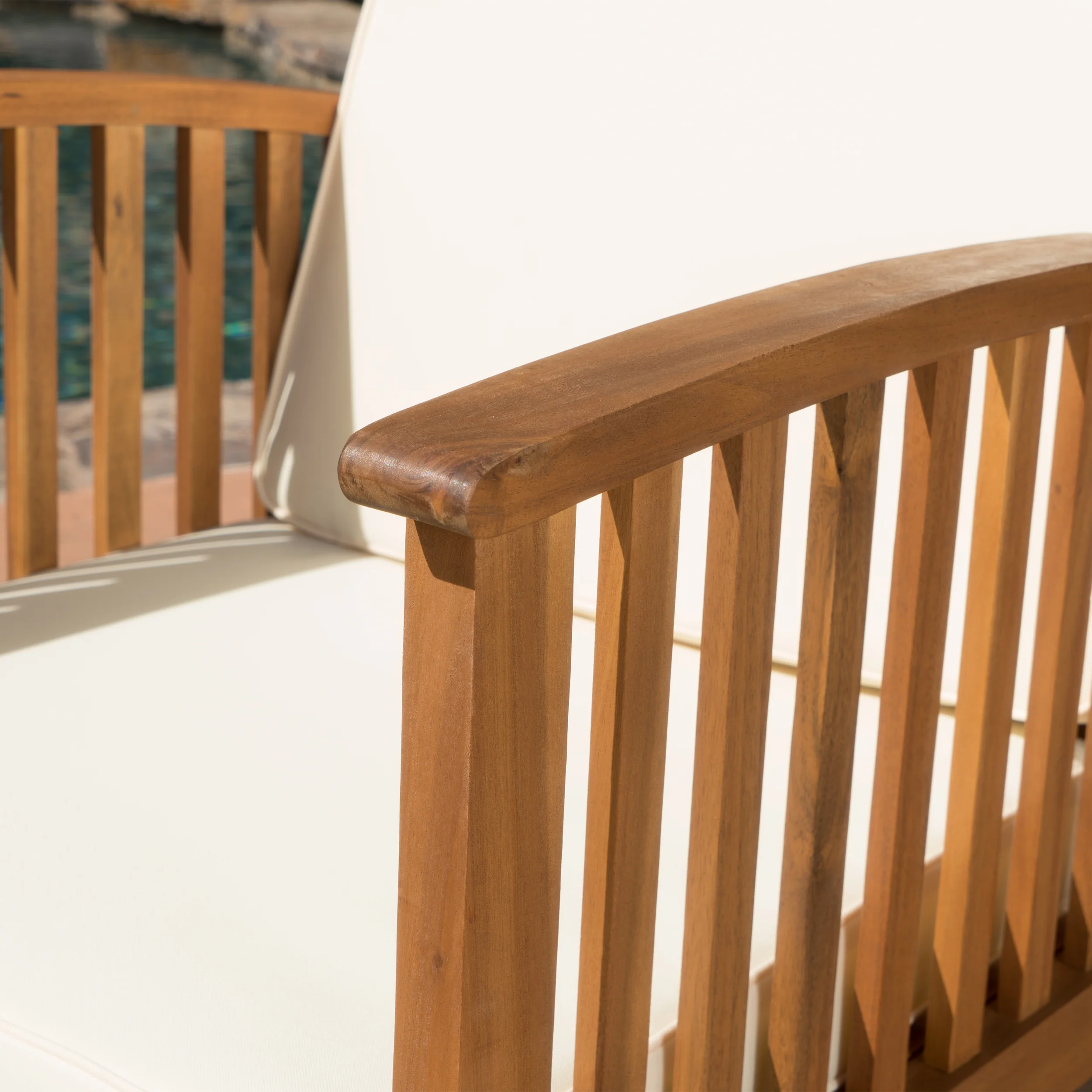 Cape Town Acacia Wood Outdoor Sofa Set - furnishings