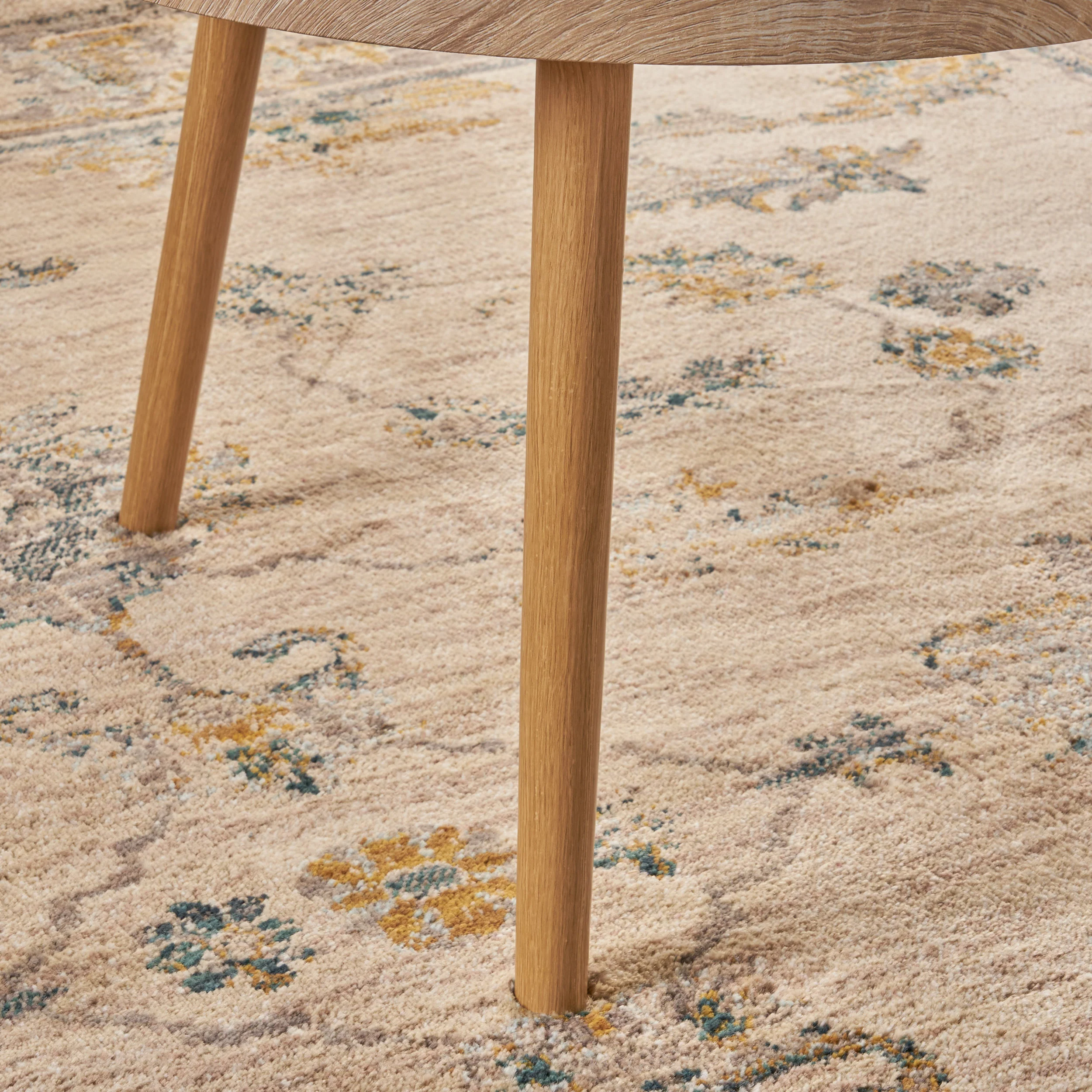 Gary Traditional Faux Wood Side Table, Oak Finish - furnishings