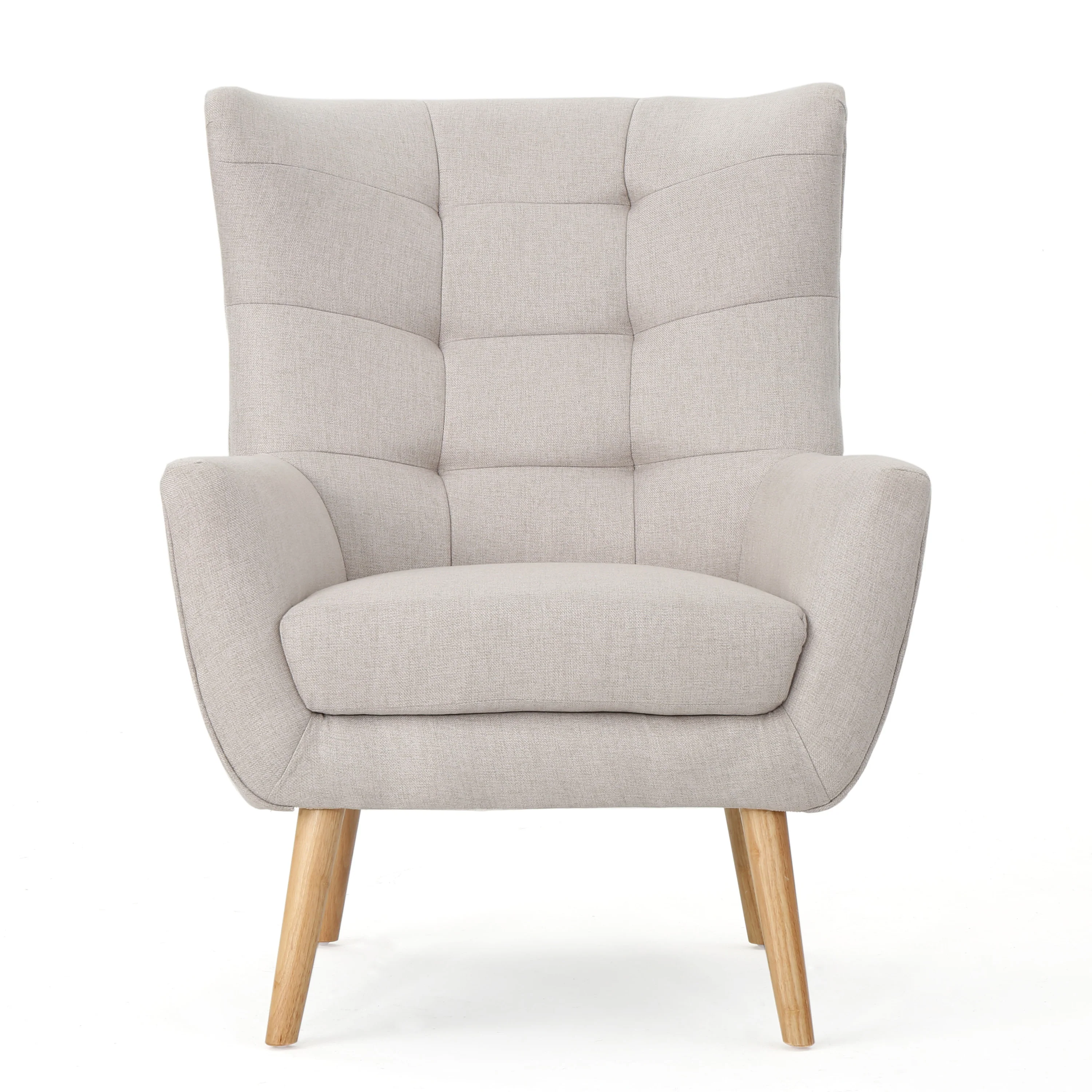 Temescal Mid Century Modern Dark Teal Fabric Accent Chair - furnishings
