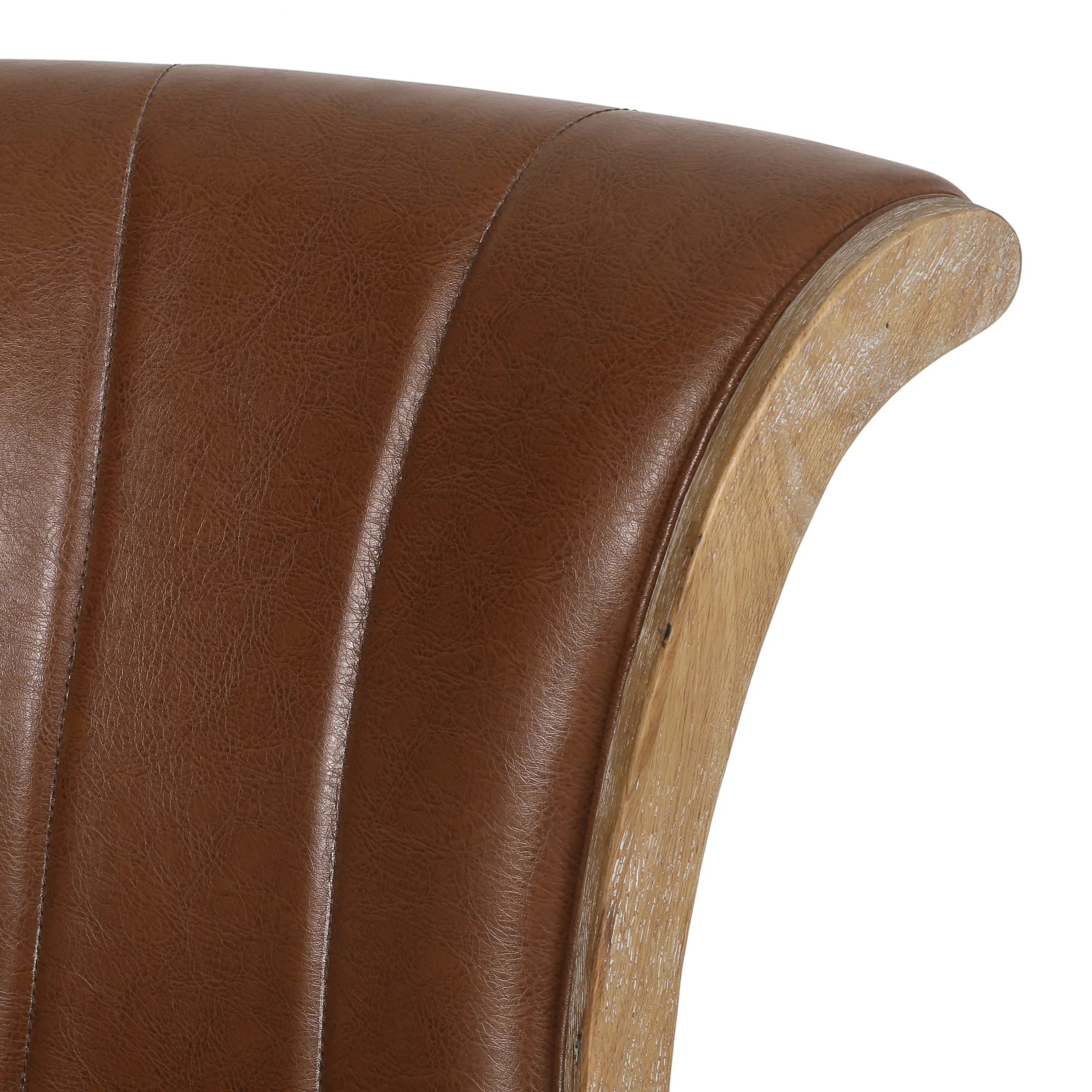 Andrea Contemporary Upholstered Roll Back Swivel Office Chair - furnishings