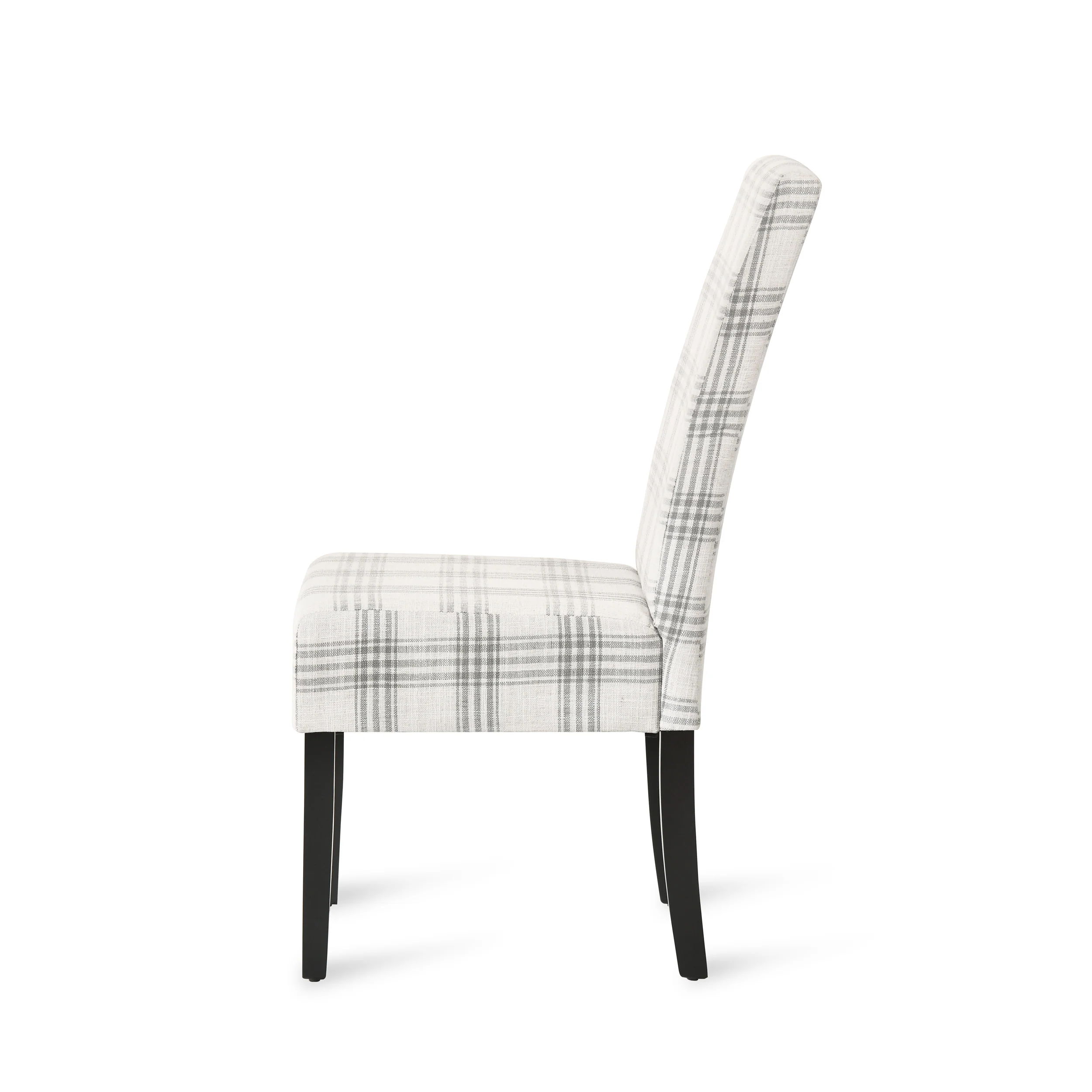 Percival Contemporary Upholstered Plaid Dining Chairs, Set of 2 - furnishings