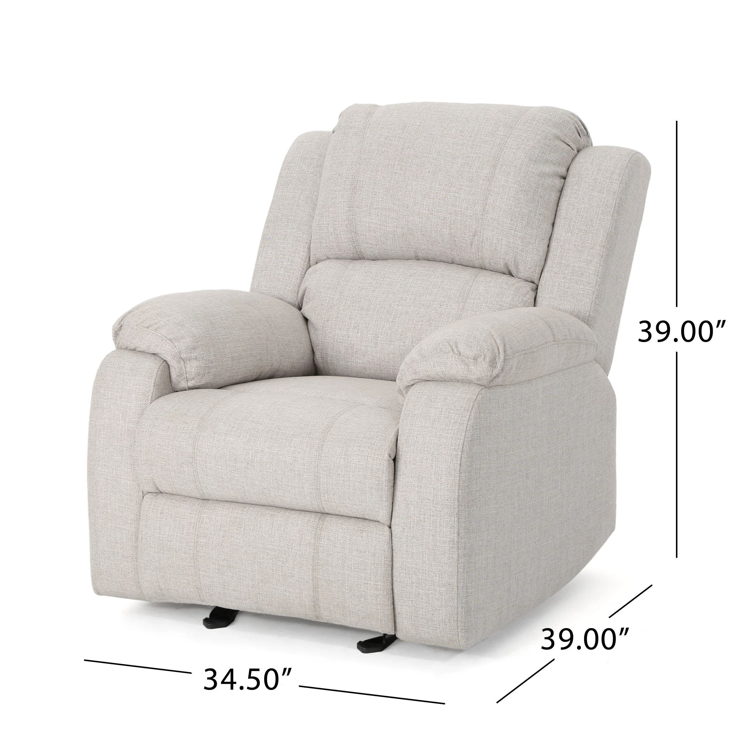 Scarlett Contemporary Pillow Top Fabric Upholstered Gliding Recliner Chair - furnishings