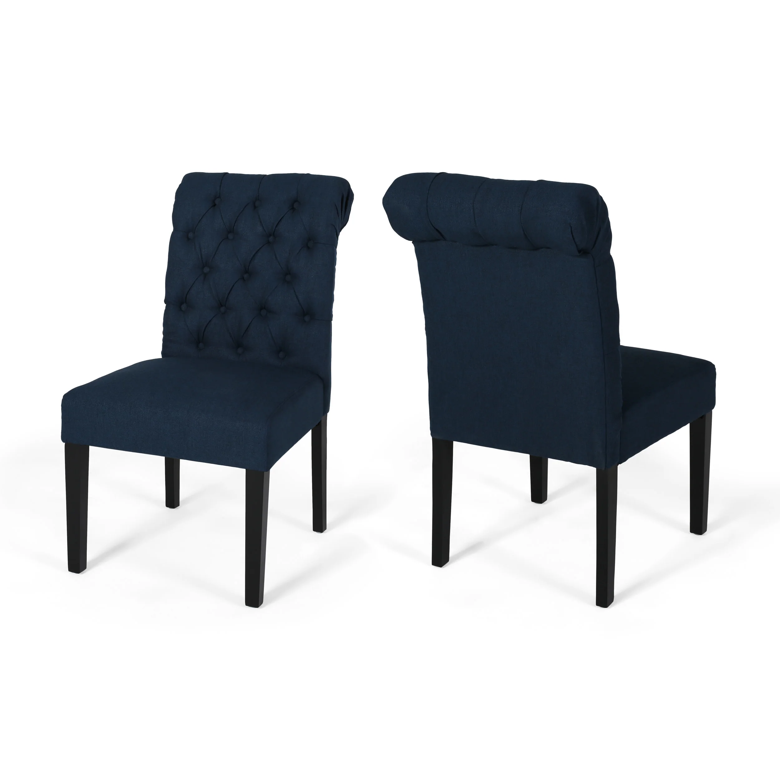 Emerson Contemporary Tufted Rolltop Dining Chairs - furnishings