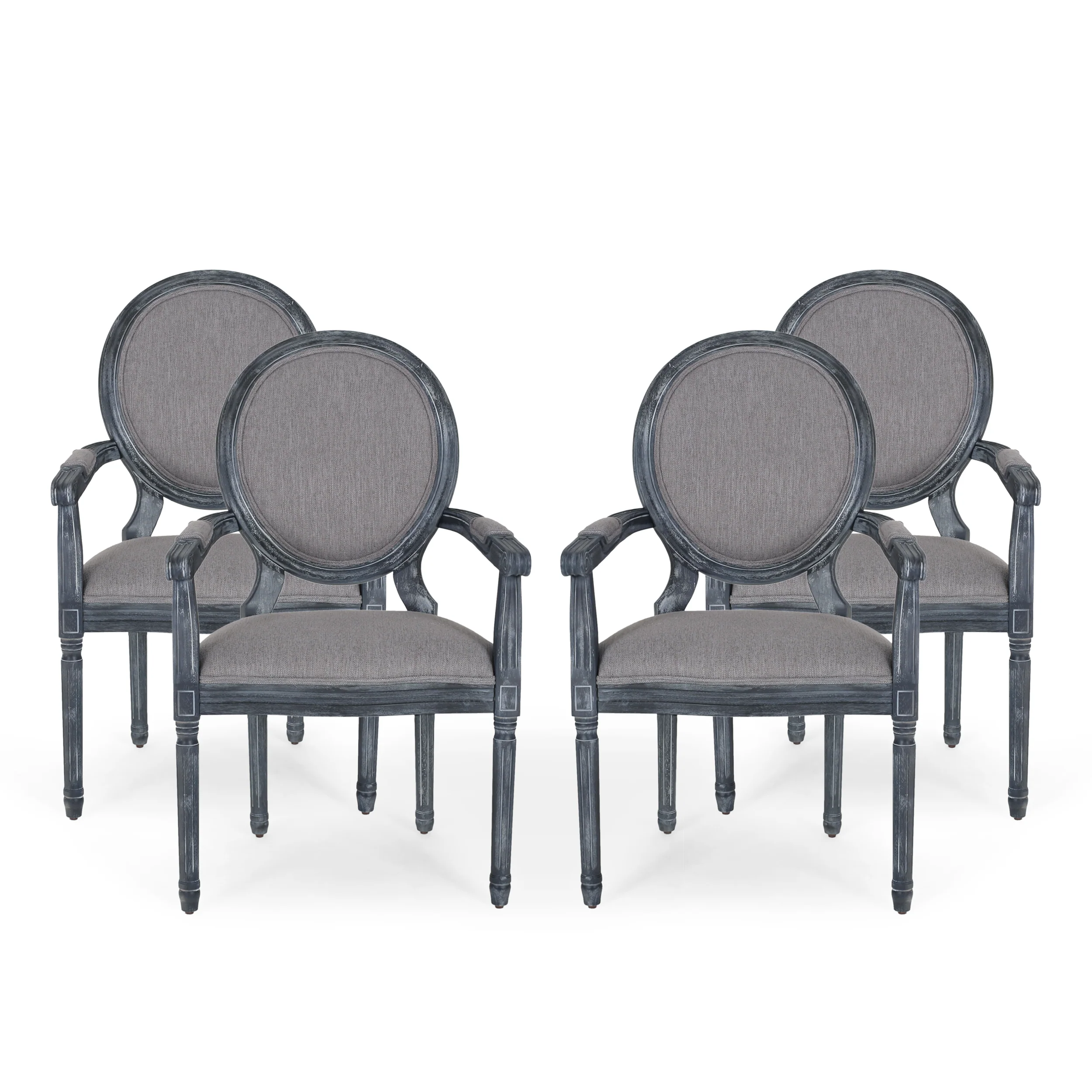 Aisenbrey French Country Wood Upholstered Dining Chair - furnishings