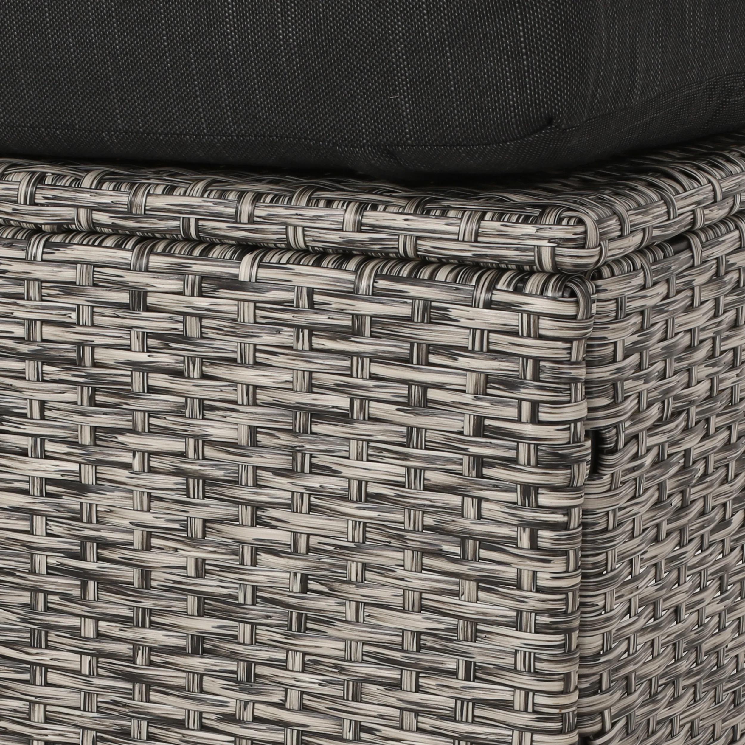 Venice Outdoor Wicker Ottoman with Cushion, Set of 2 - furnishings