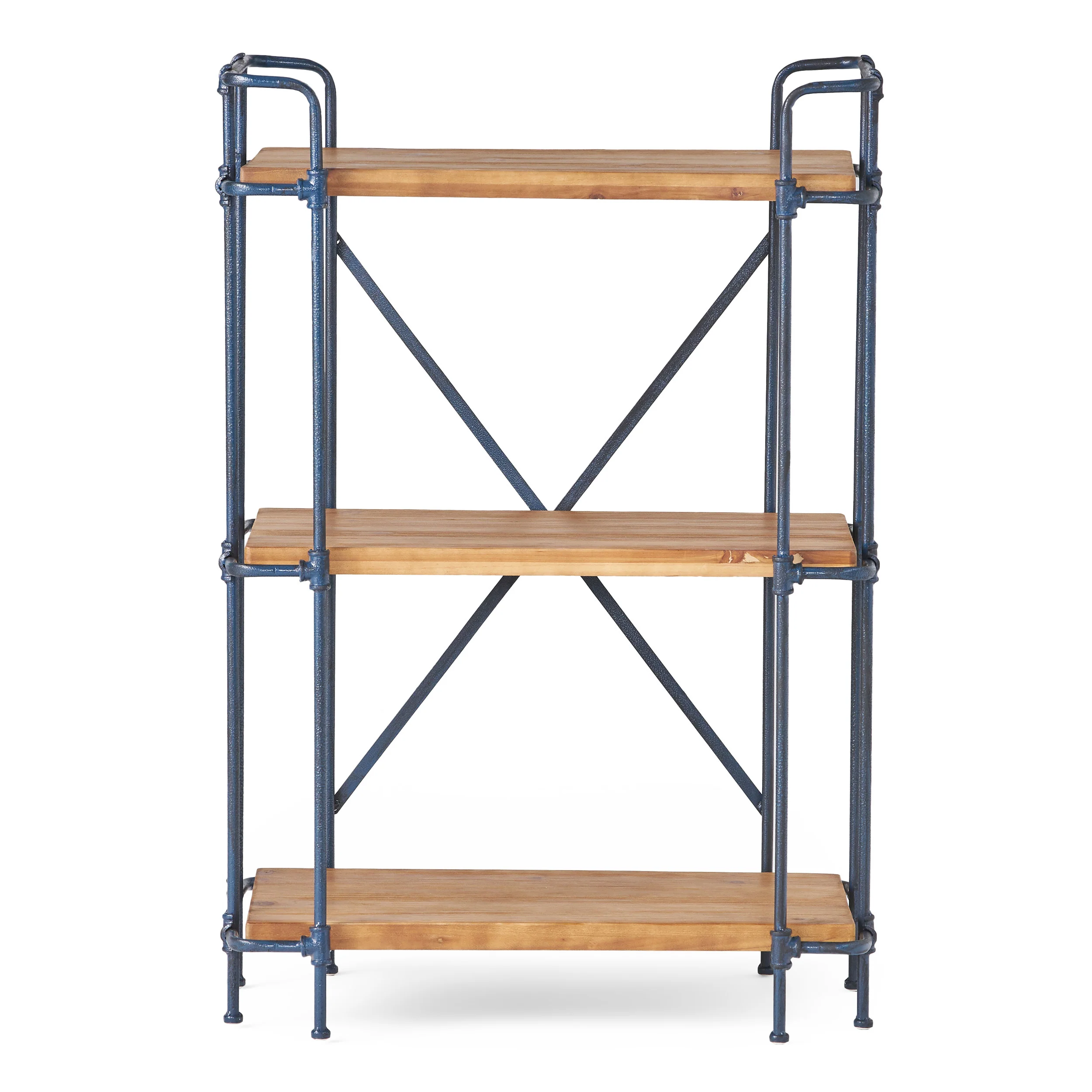 Mercia Industrial Pipe Design 3-Shelf Etagere Bookcase - furnishings
