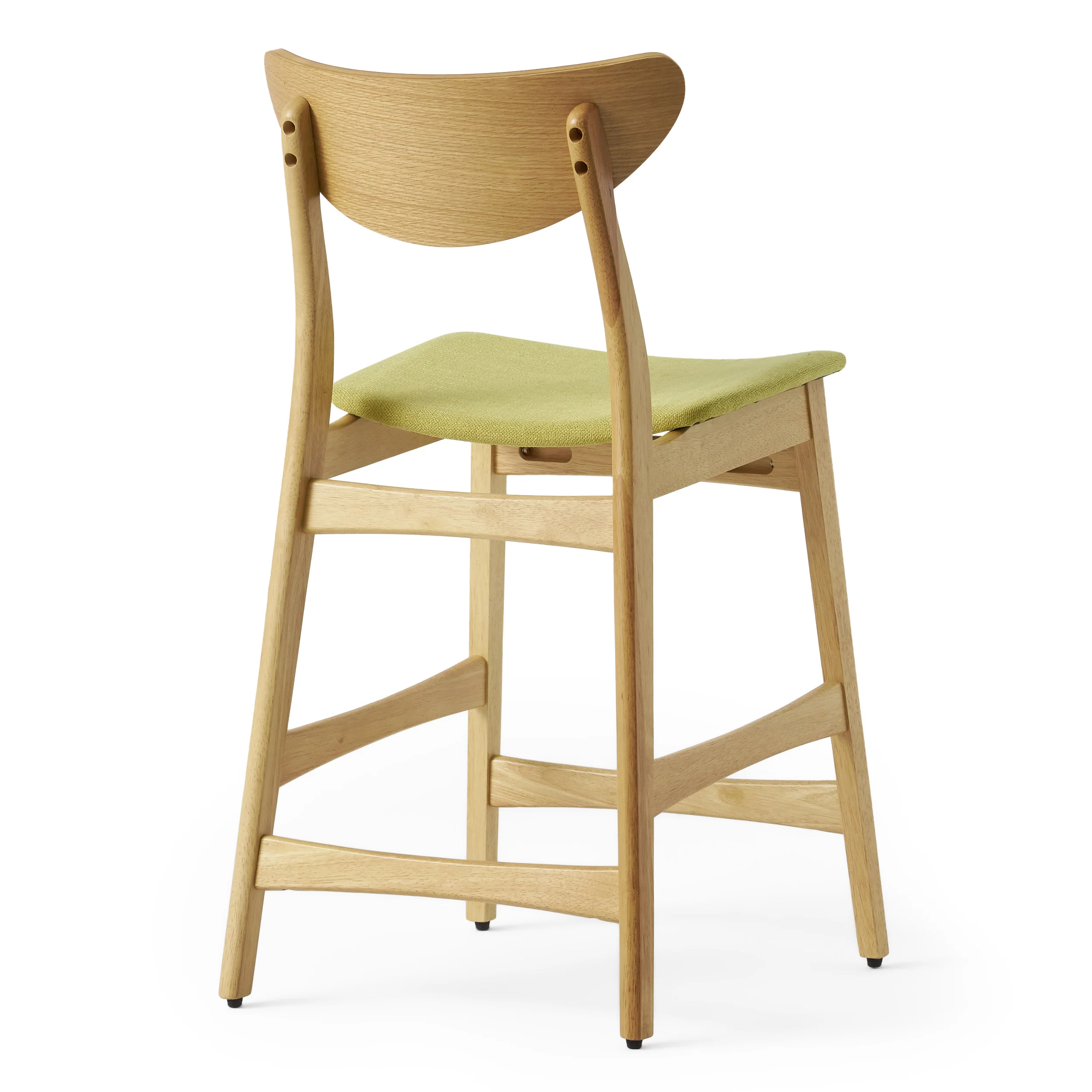 Molle Oak Finish Mid Century Design 24-Inch Counter Stools (Set of 2) - furnishings