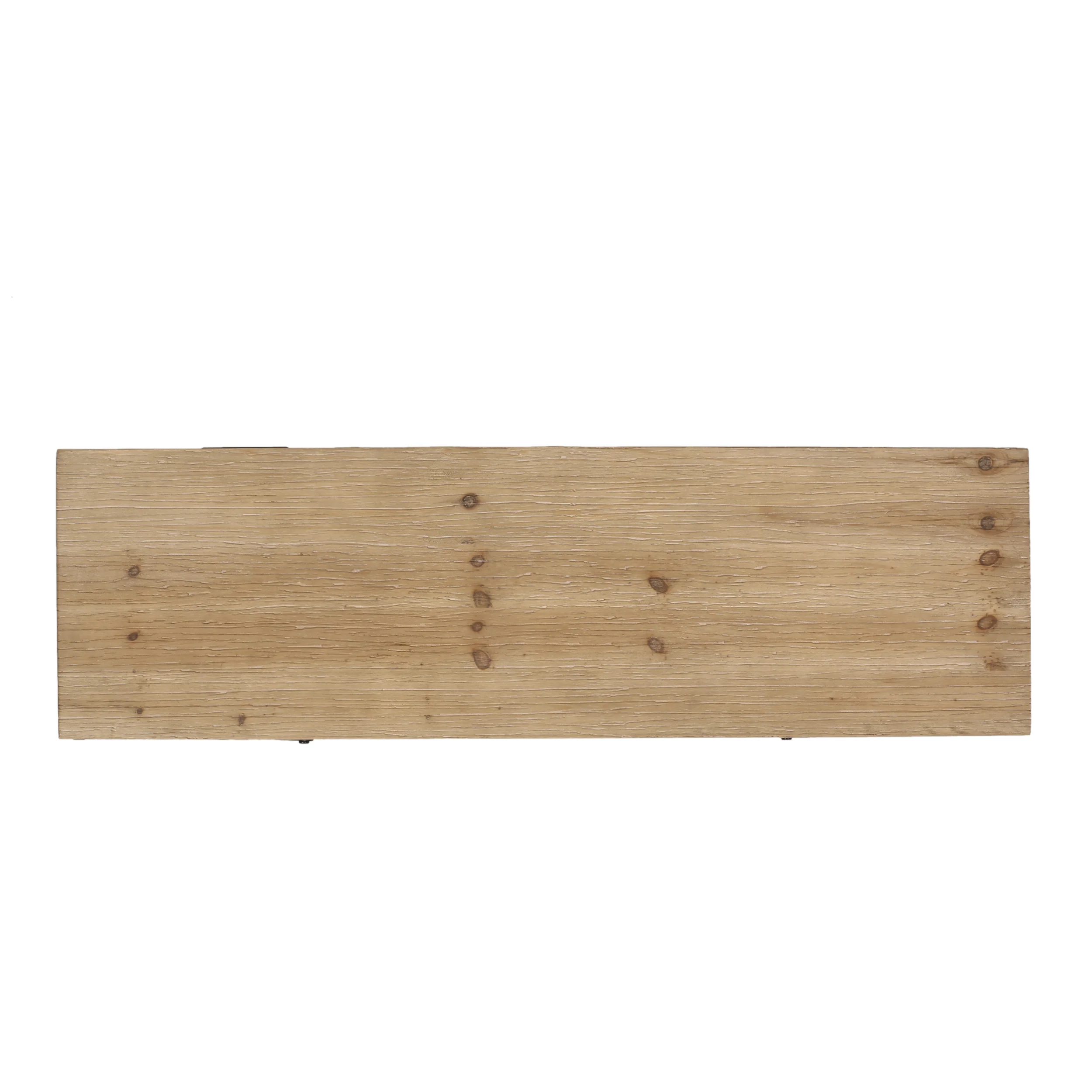 Broadwater Boho Industrial 8 Bottle Wine Rack Console Table with Storage, Natural and Black - furnishings