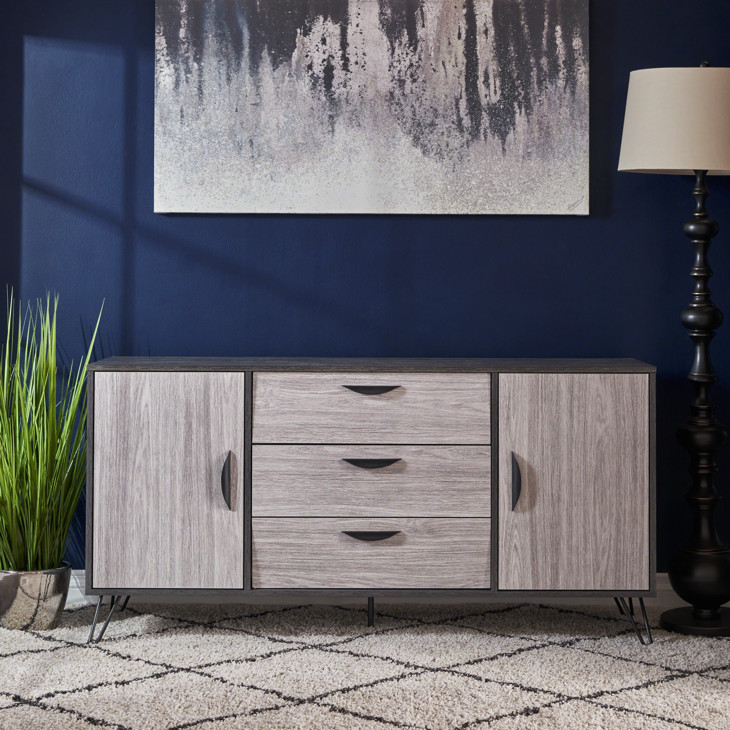 Vivian Mid Century Modern Cabinet - furnishings