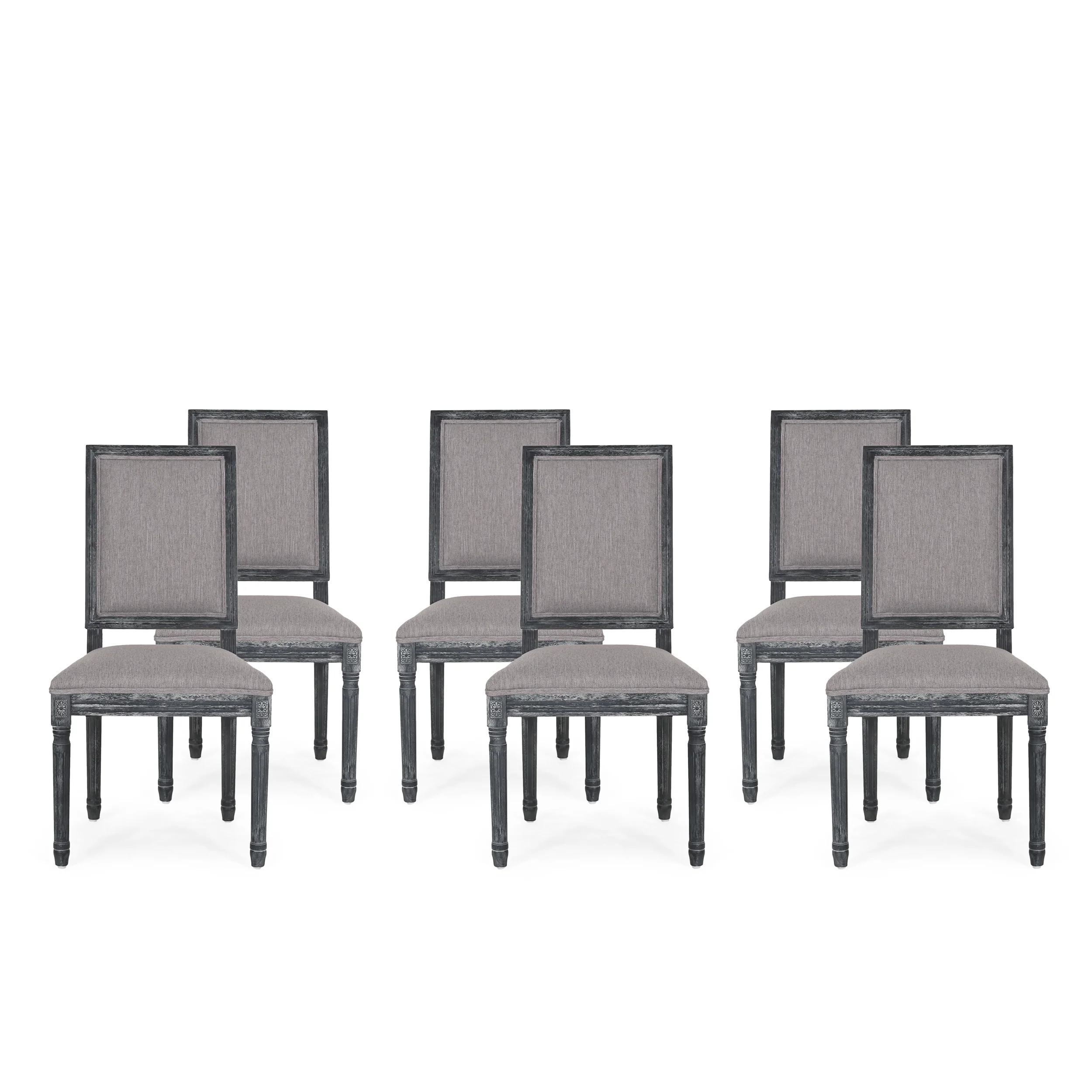 Amy French Country Wood Upholstered Dining Chair (Set of 6) - furnishings