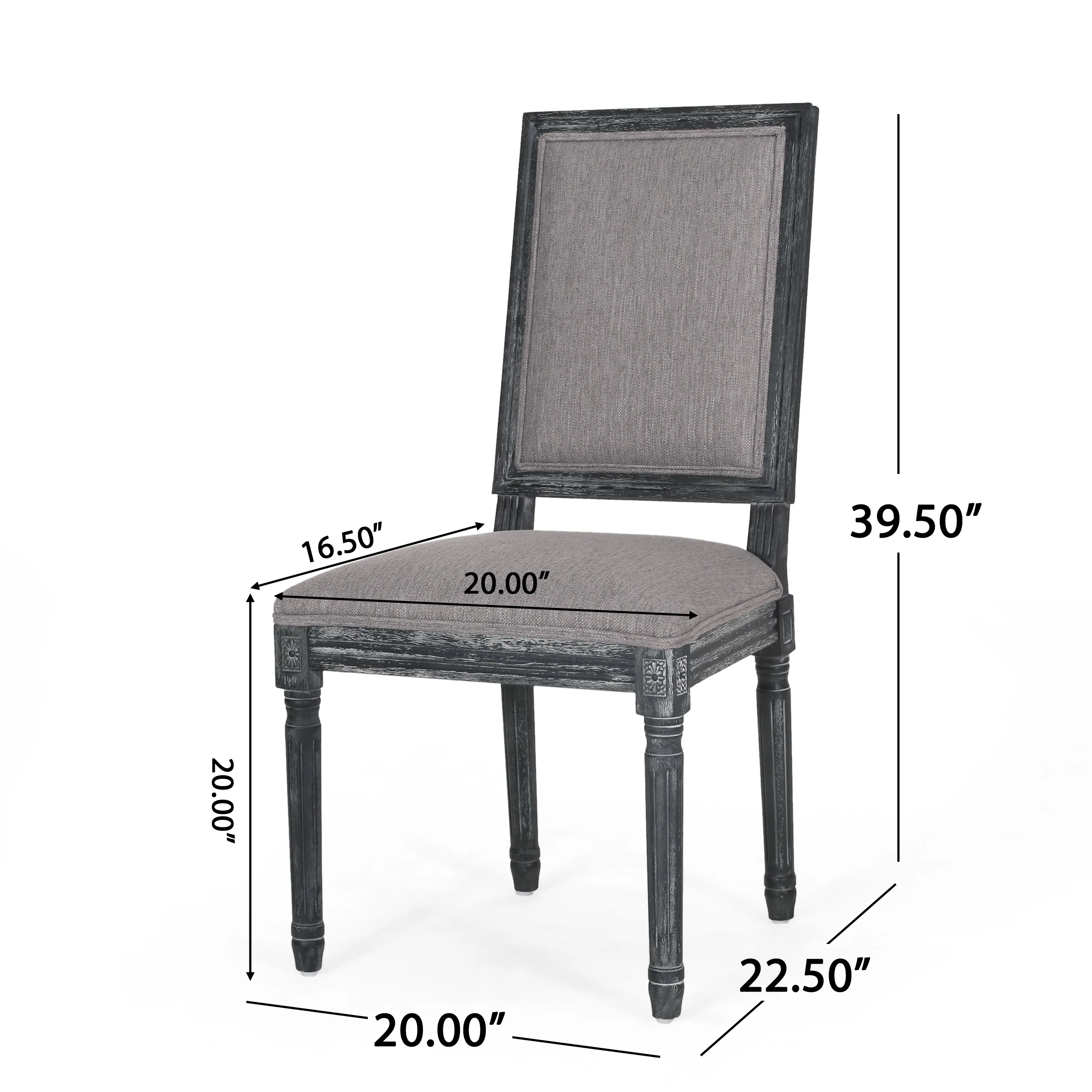 Tengren Farmhouse Fabric Upholstered Wood and Iron 7 Piece Dining Set - furnishings