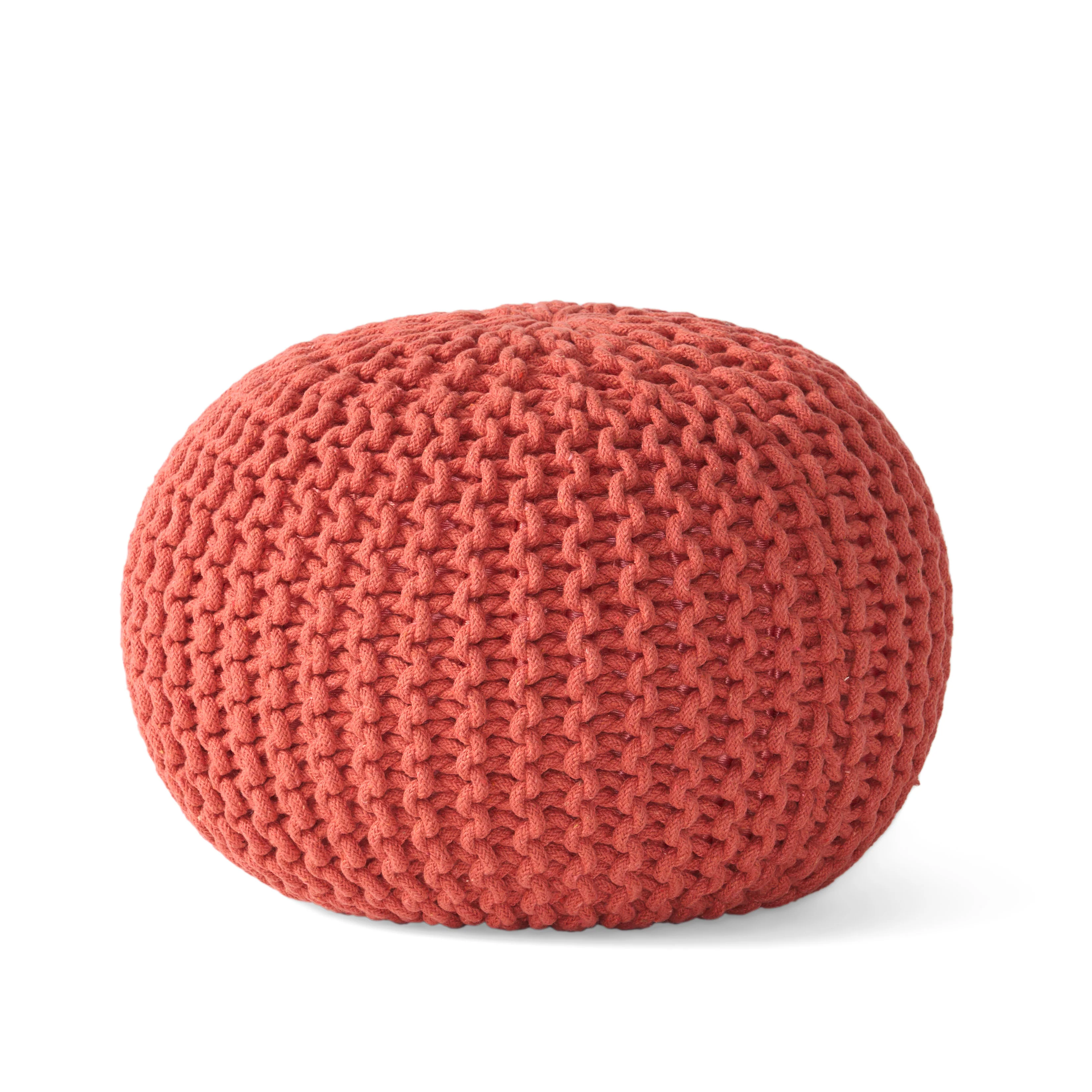 Poona Handcrafted Modern Cotton Pouf - furnishings