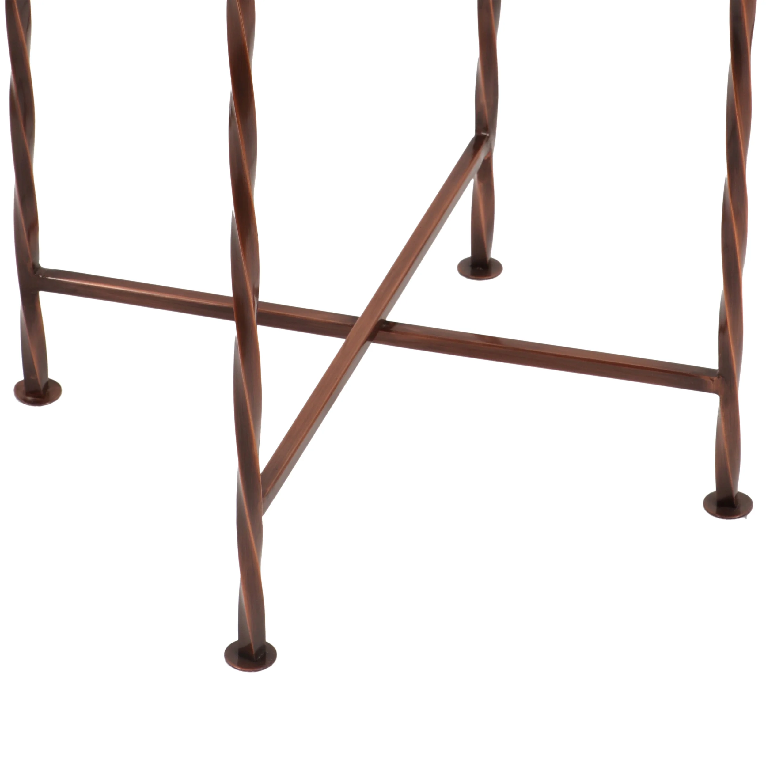 Shanvika Vintage Style Iron Tray Top Side Table - furnishings