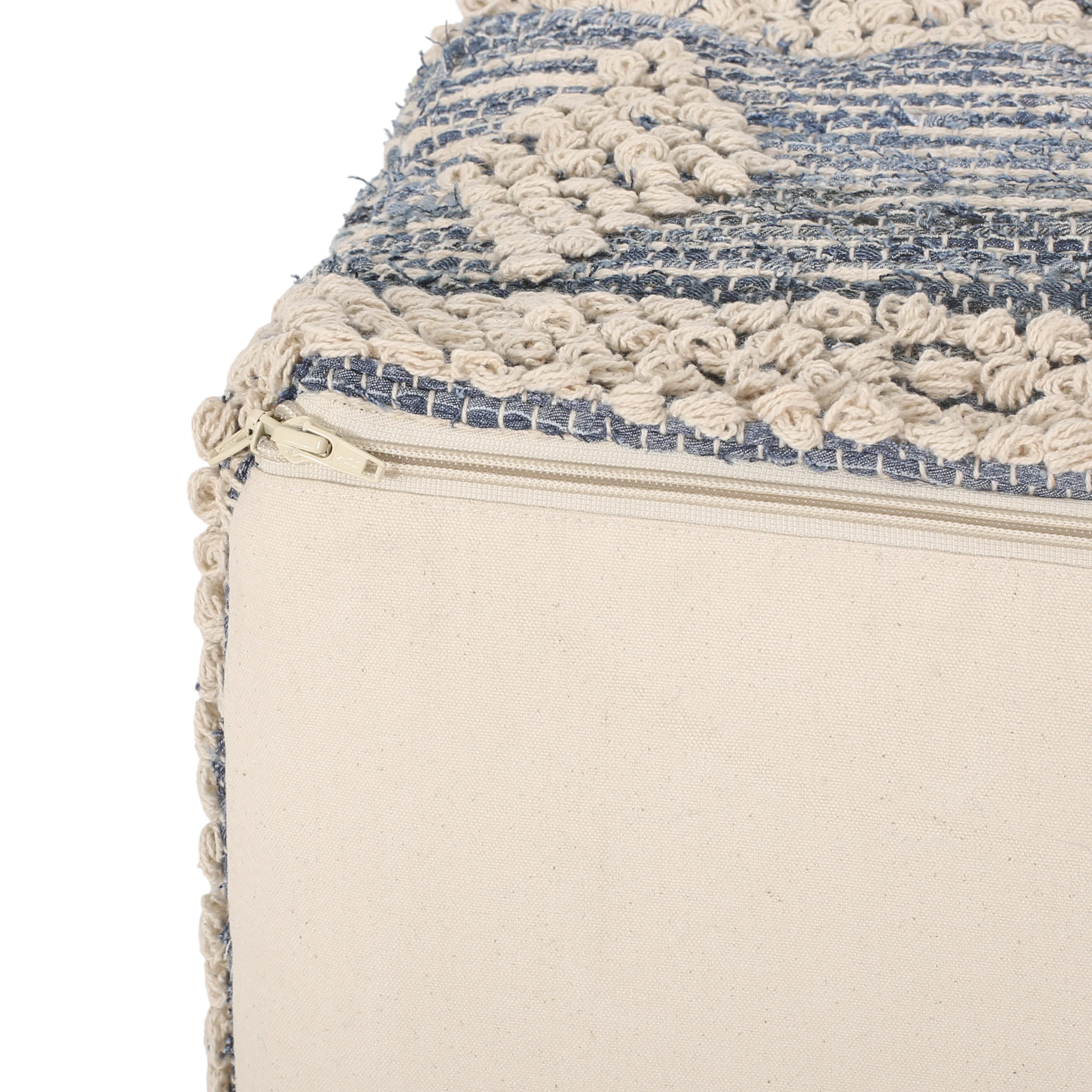Charline Boho Rectangular Bean Bag Ottoman - furnishings