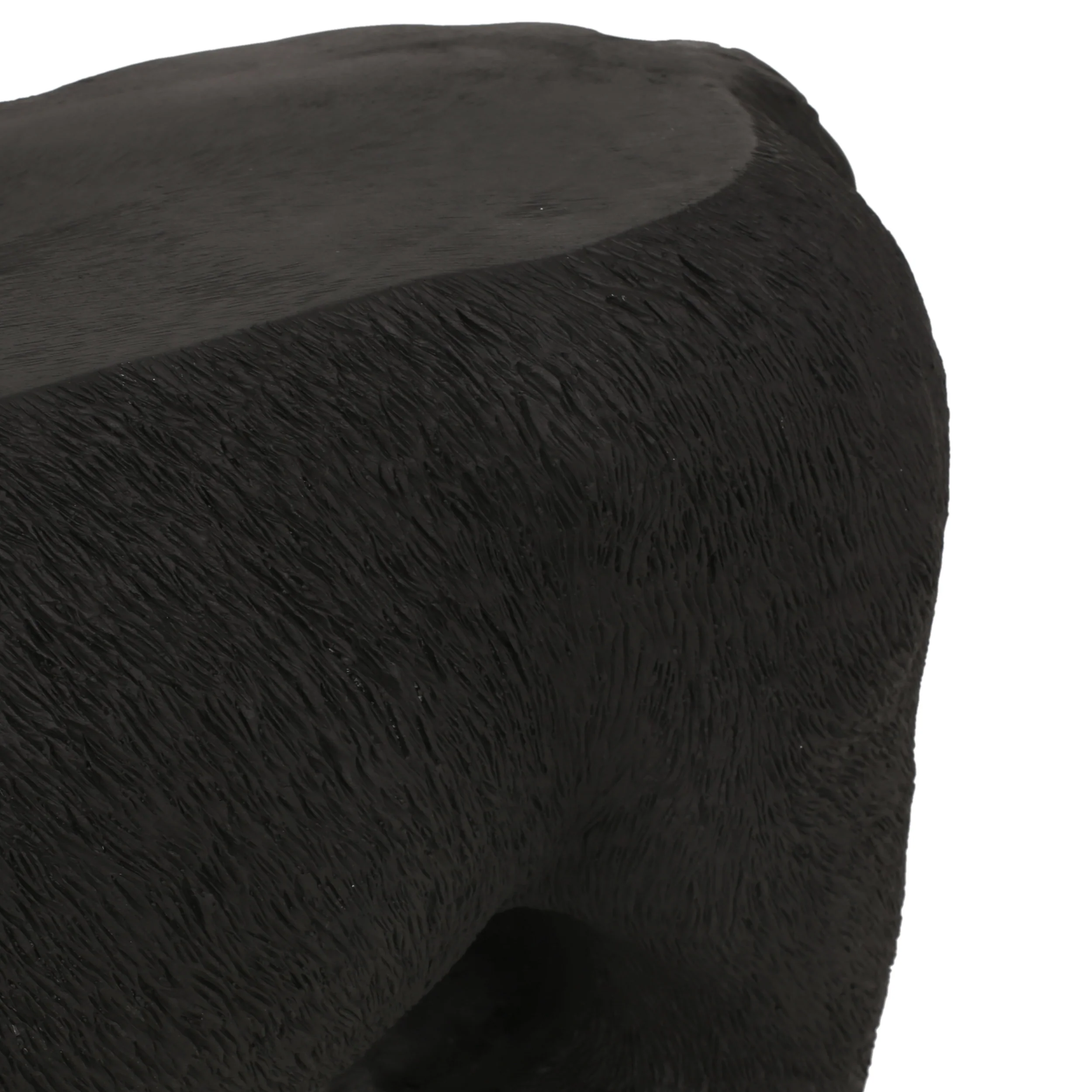 Romer Outdoor Bear Garden Bench, Matte Black - furnishings