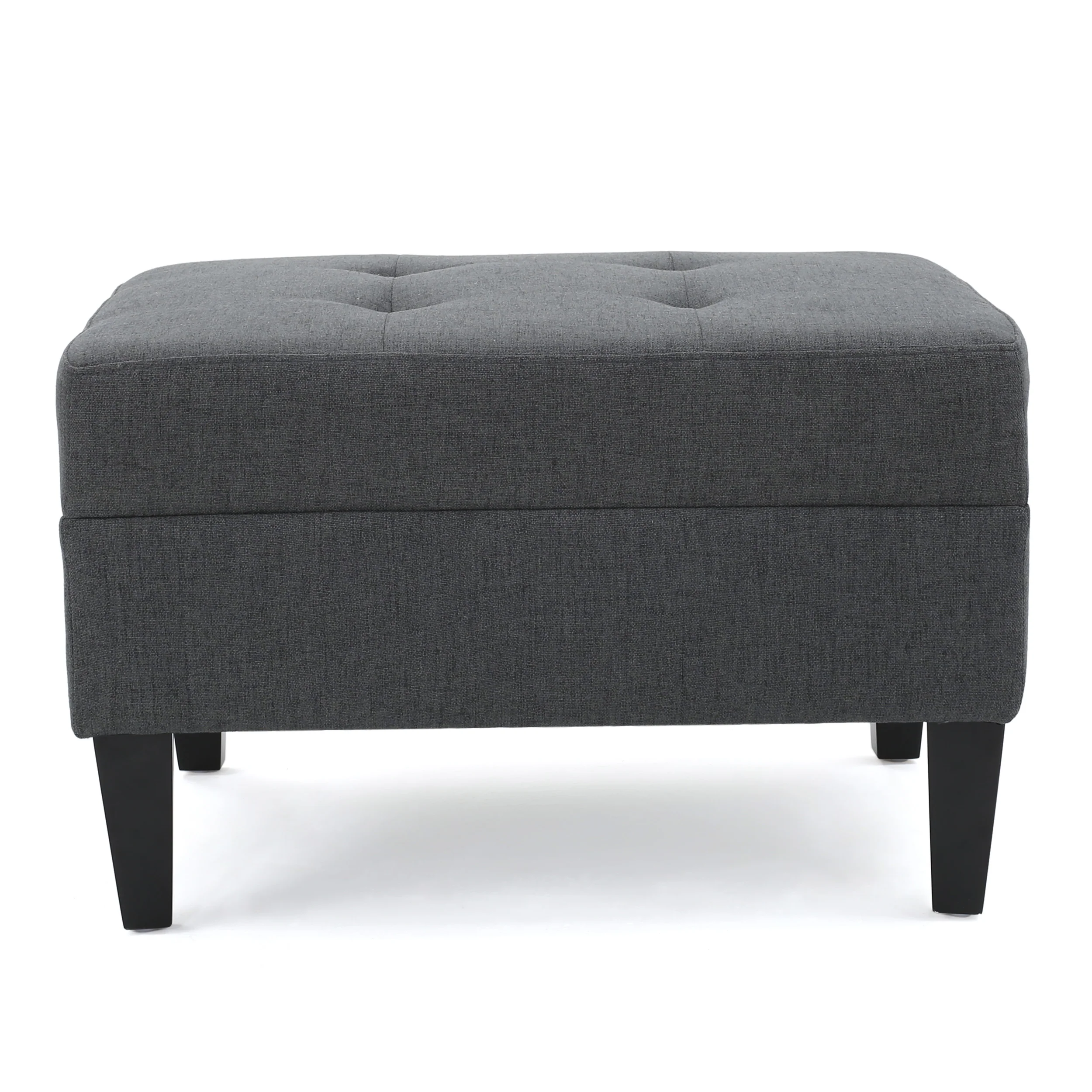Zahra Contemporary Tufted Fabric Ottoman - furnishings