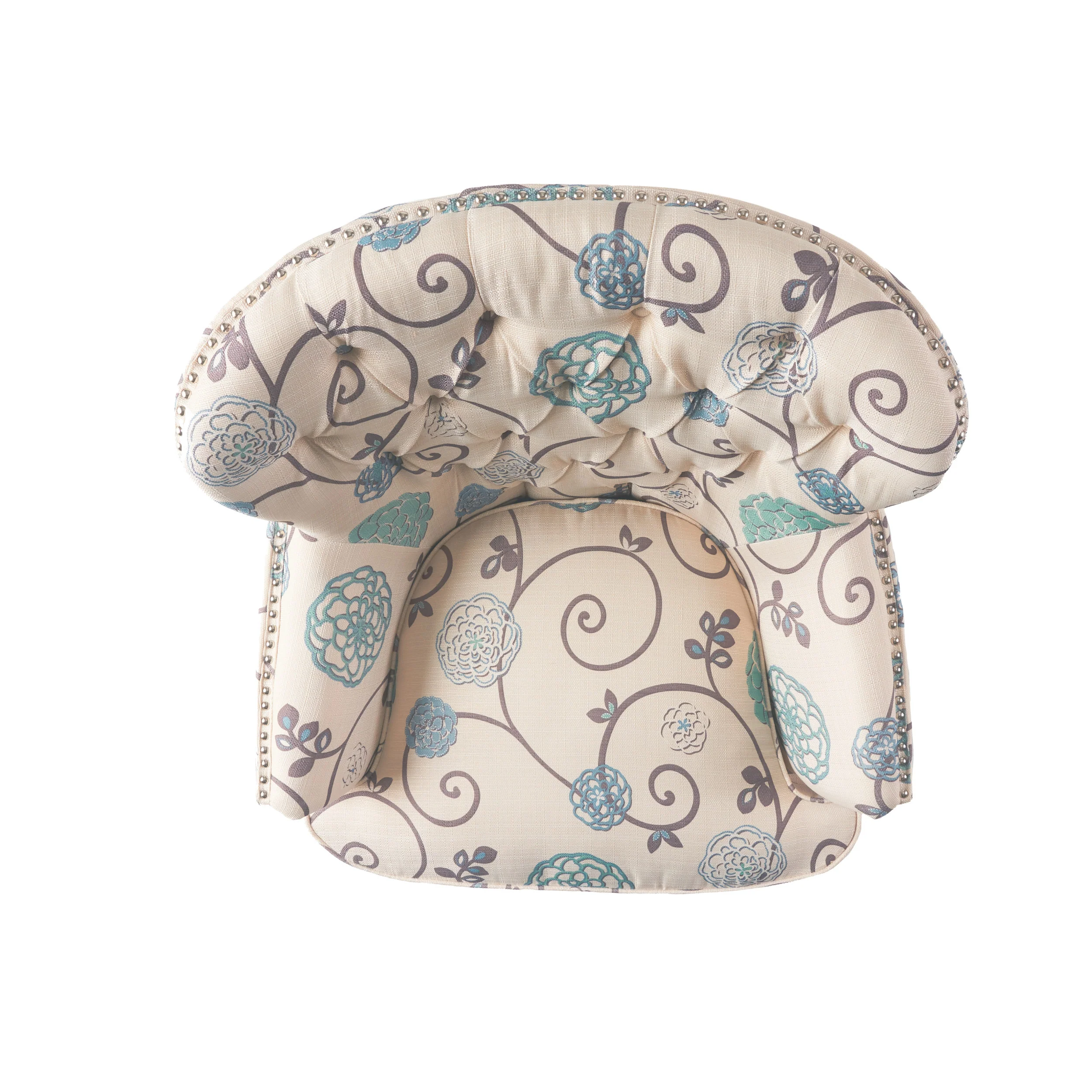 Alfred Button Tufted Fabric Club Chair - furnishings