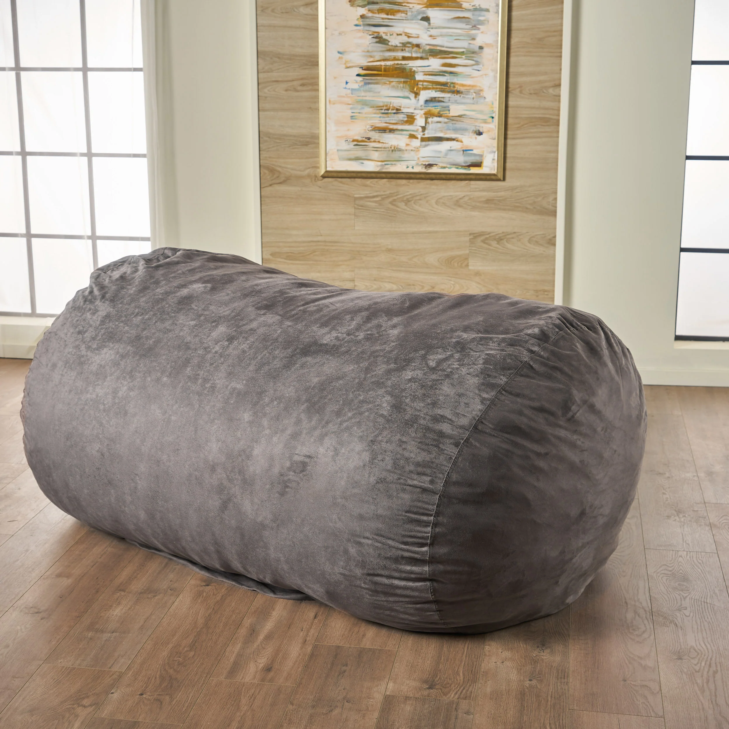 Brynnli Traditional 6.5 Foot Suede Bean Bag (Cover Only) - furnishings