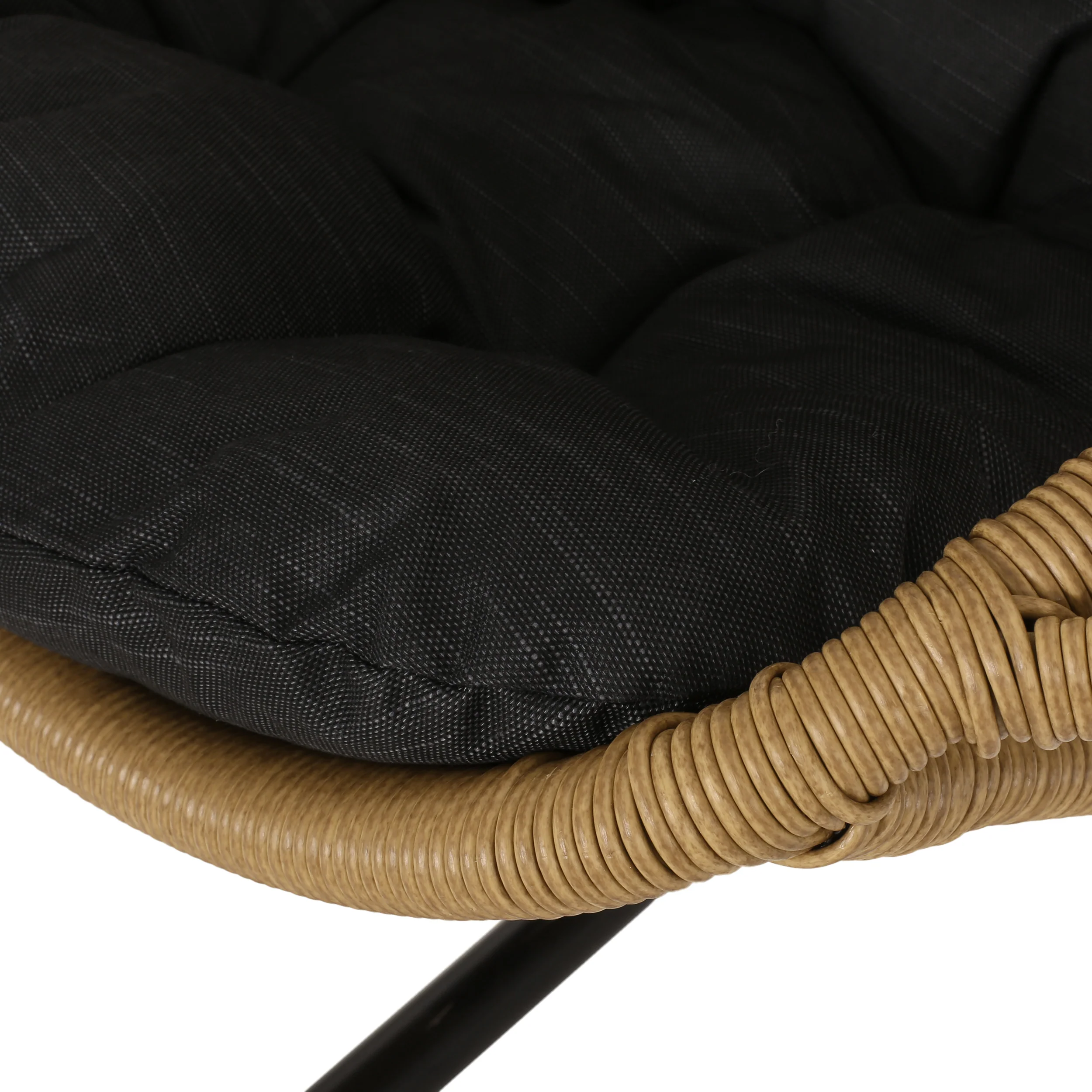 Yukon Outdoor Wicker Hanging Nest Chair with Stand - furnishings