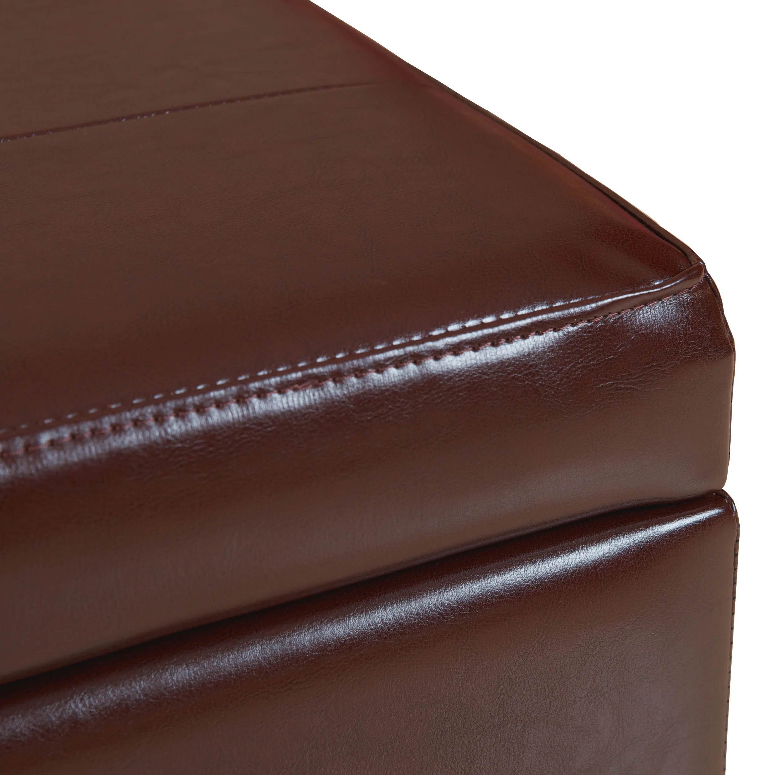 Charleston Rectangle Tufted Leather Storage Ottoman Bench - furnishings