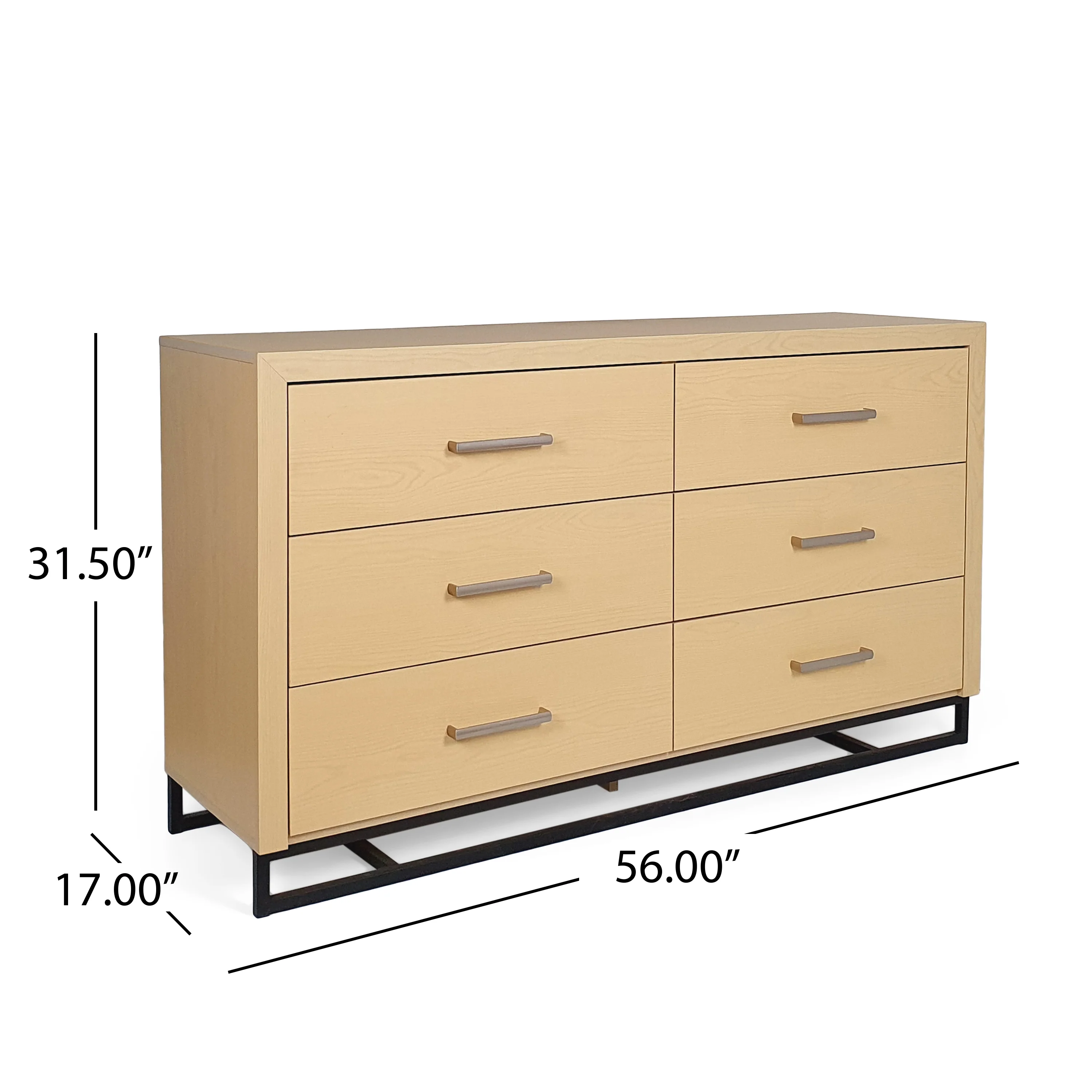 Borah Contemporary Faux Wood 2 Piece Double Dresser and Nightstand Bedroom Set - furnishings