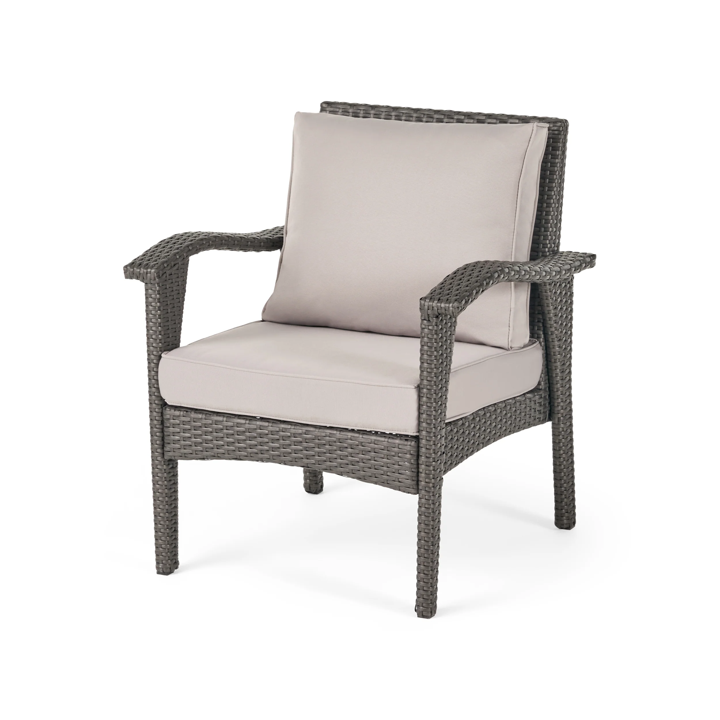 Mckynzie Outdoor 4 Seater Wicker Chat Set with Fire Pit - furnishings