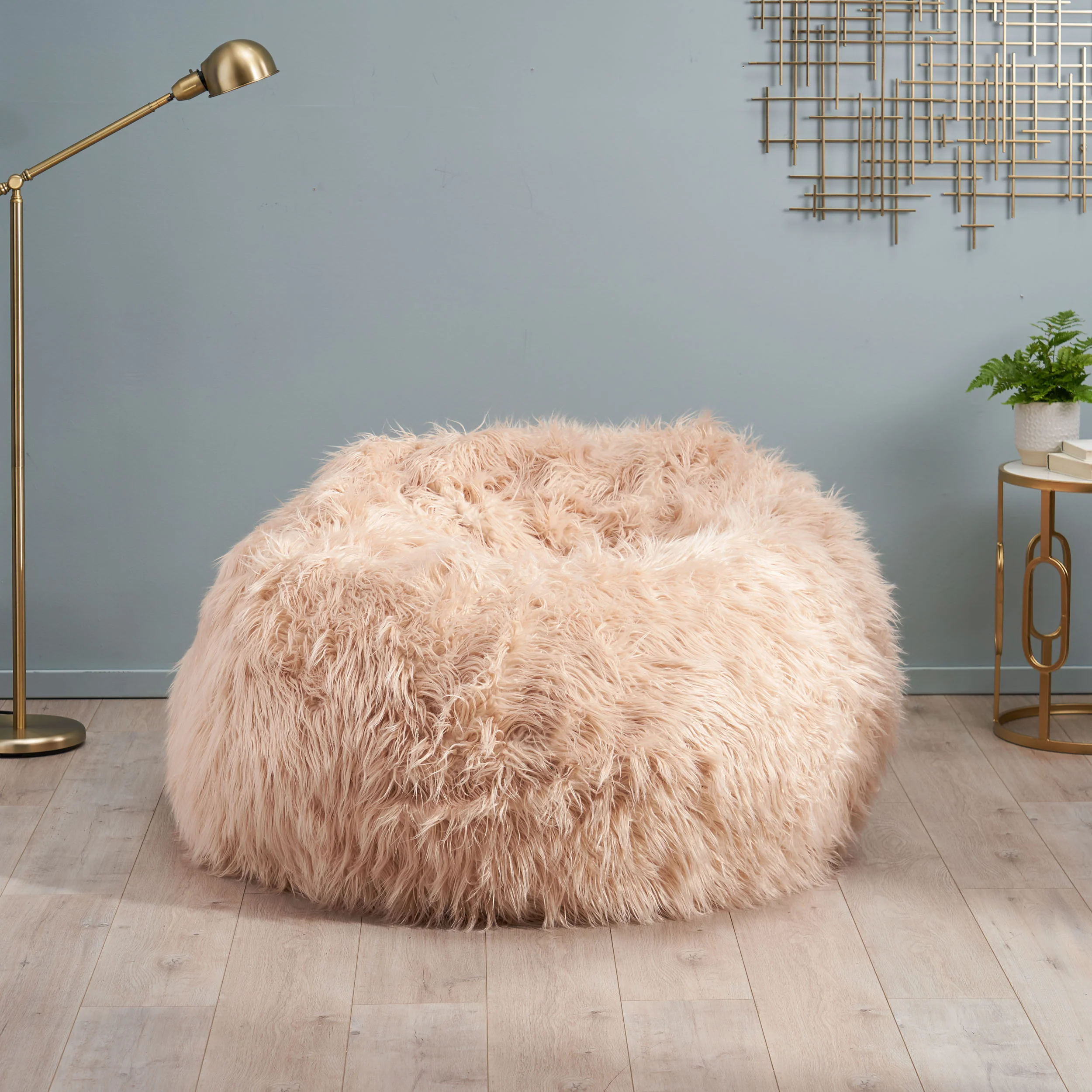 Lycus Faux Fur Bean Bag Chair - furnishings