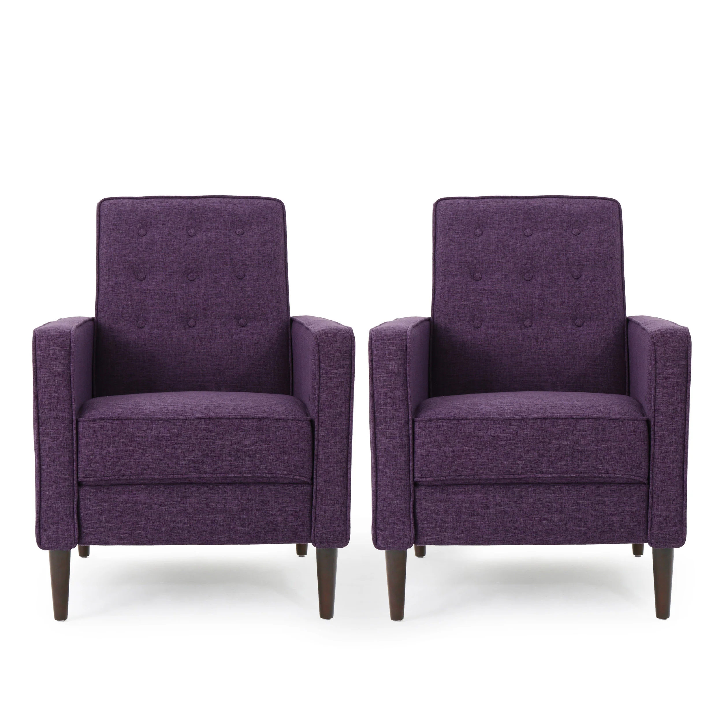 Mason Mid-Century Modern Tufted Back Fabric Recliner (set of 2) - furnishings