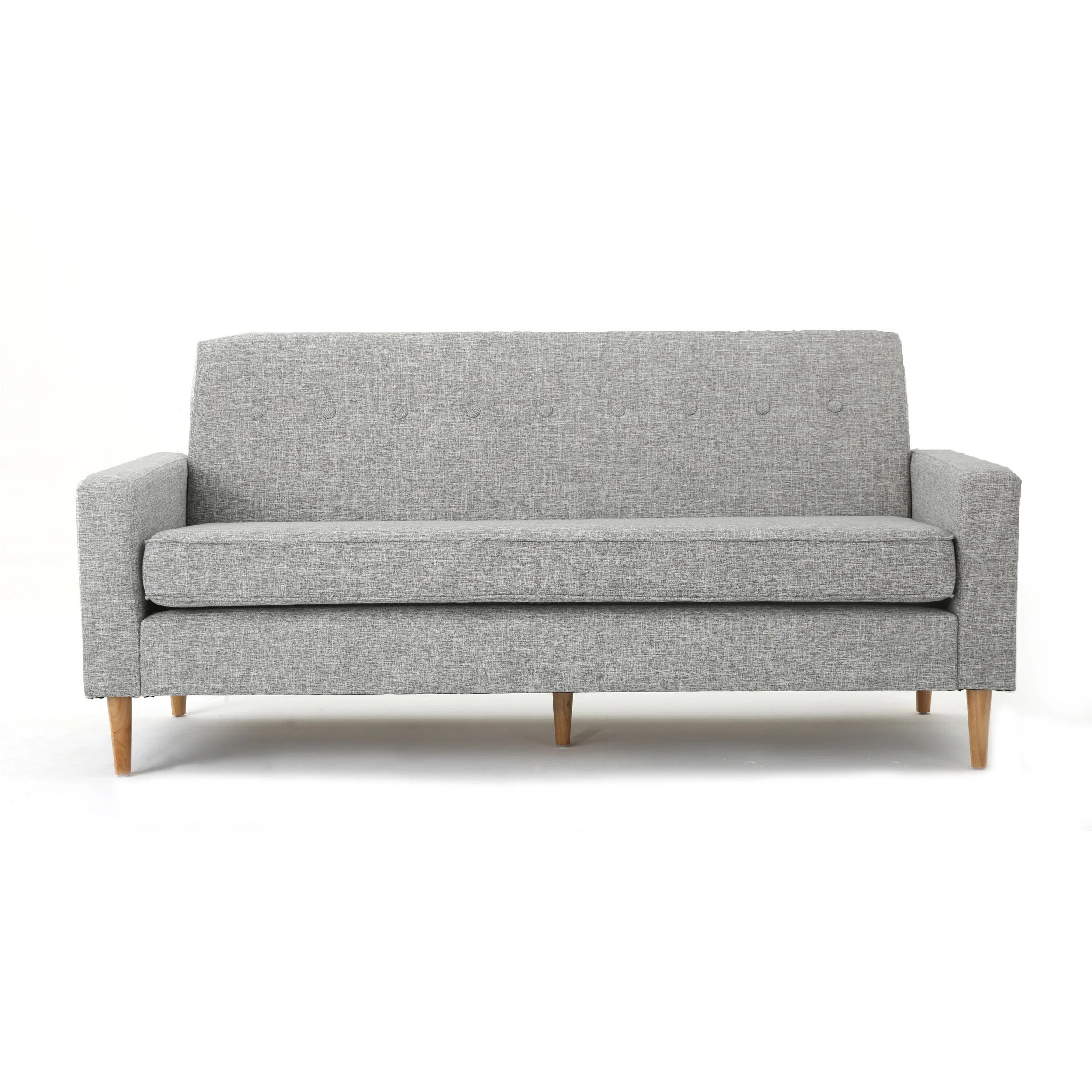 Stratford Mid Century Modern Fabric 3 Seater Sofa - furnishings