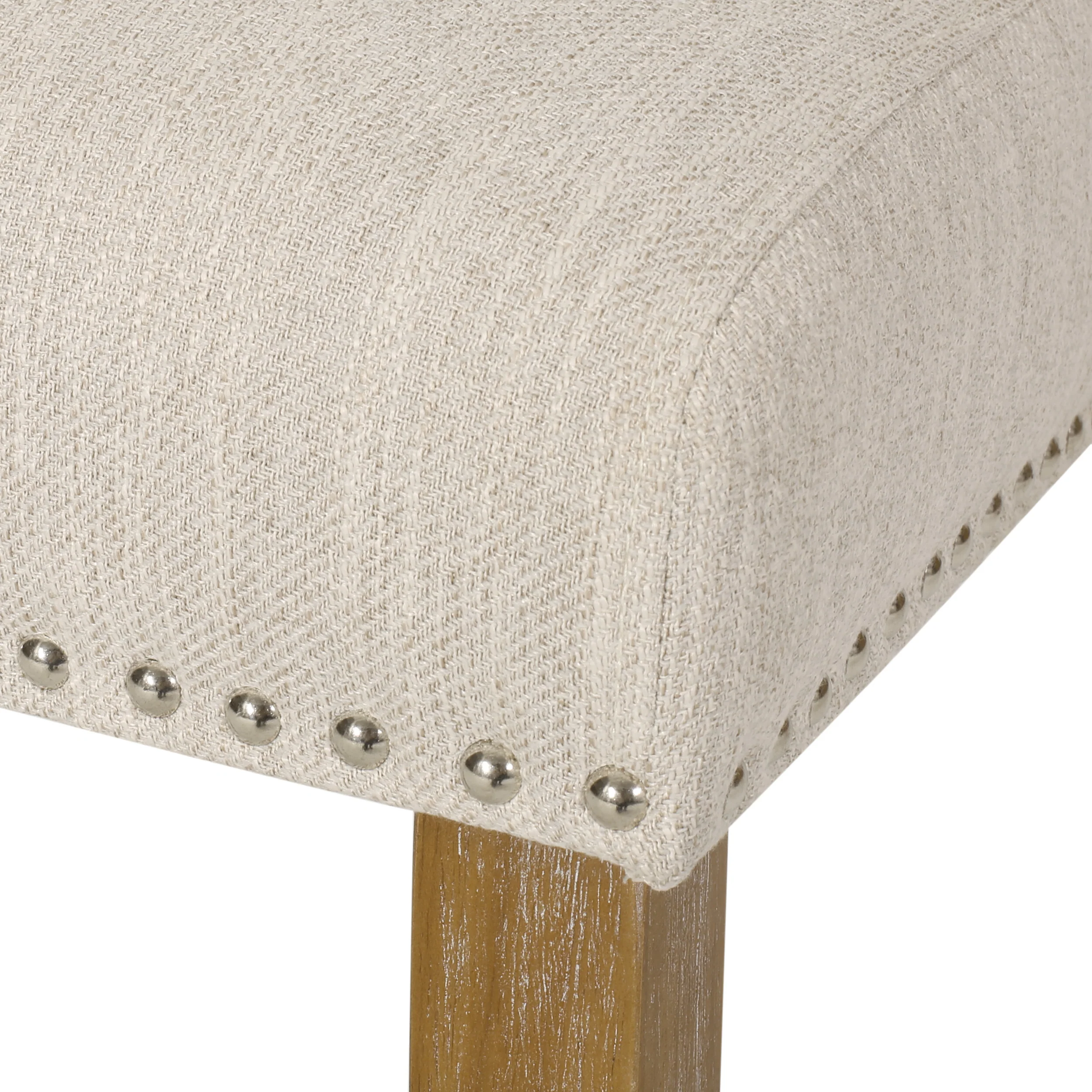 Frances Contemporary Fabric Tufted Dining Chairs with Nailhead Trim, Set of 4 - furnishings