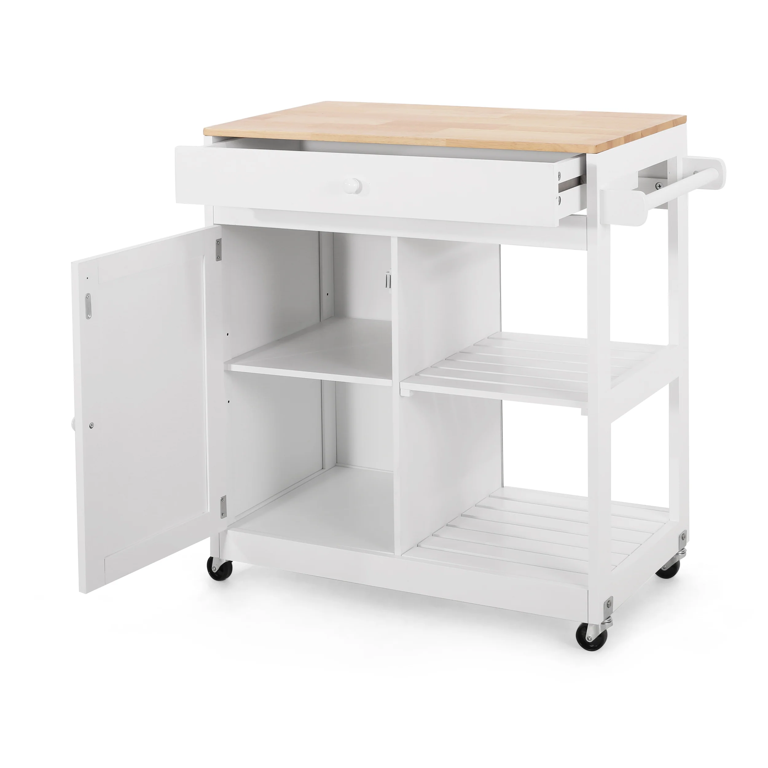 Lanier Kitchen Cart with Wheels - furnishings