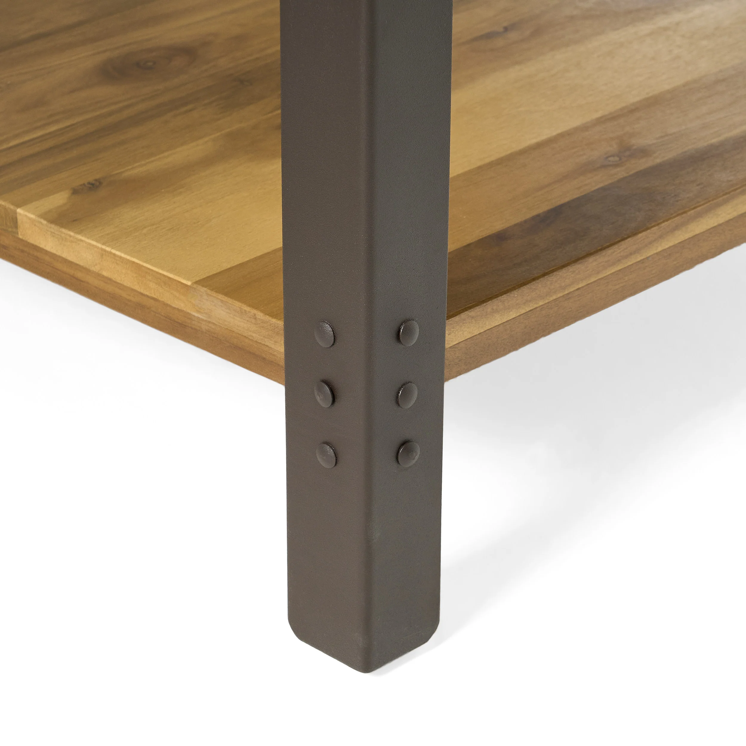 Glendora Industrial Solid Wood Single Drawer Nightstand End Table - furnishings