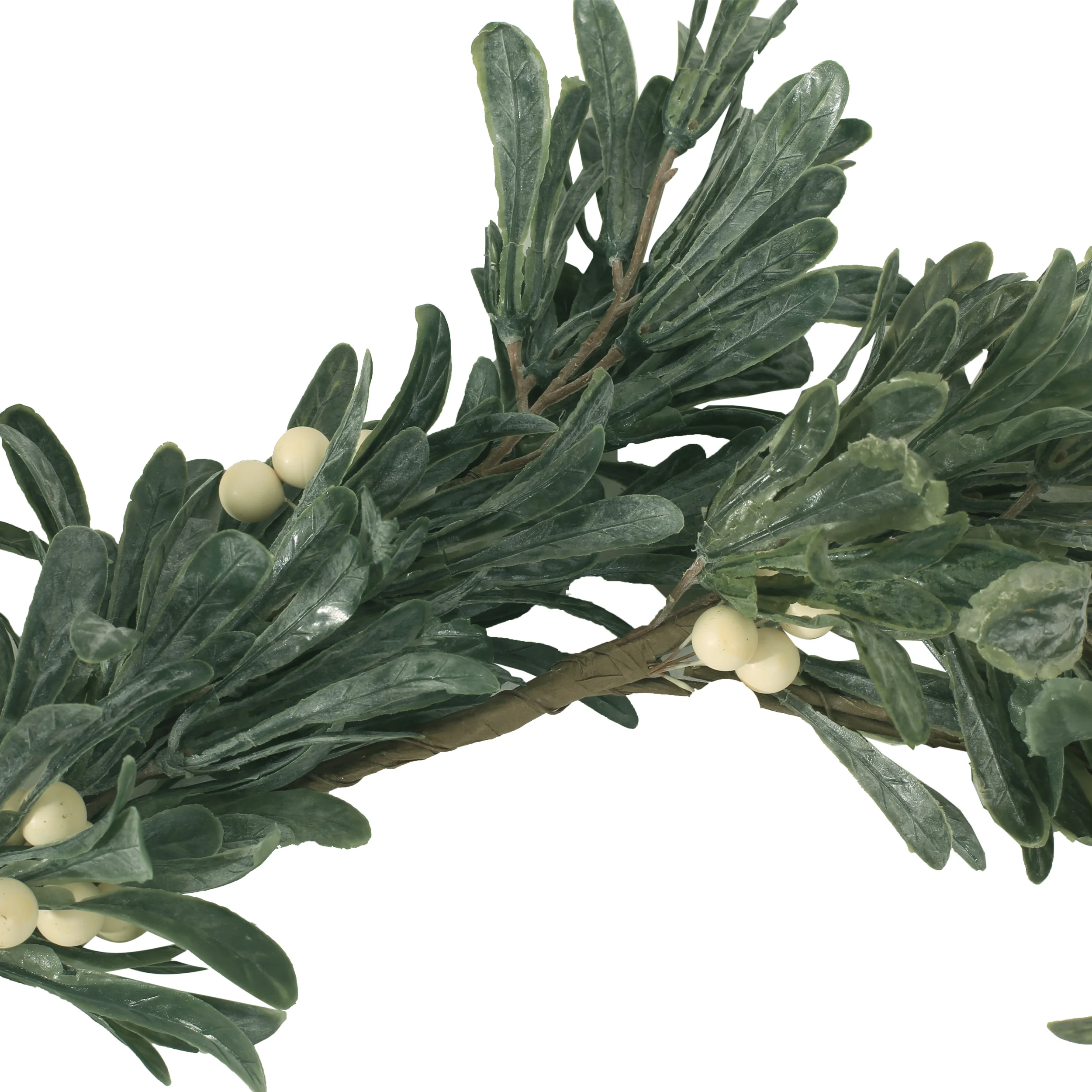 Mina 4.5-foot Snowberry Artificial Garland, Green and White - furnishings