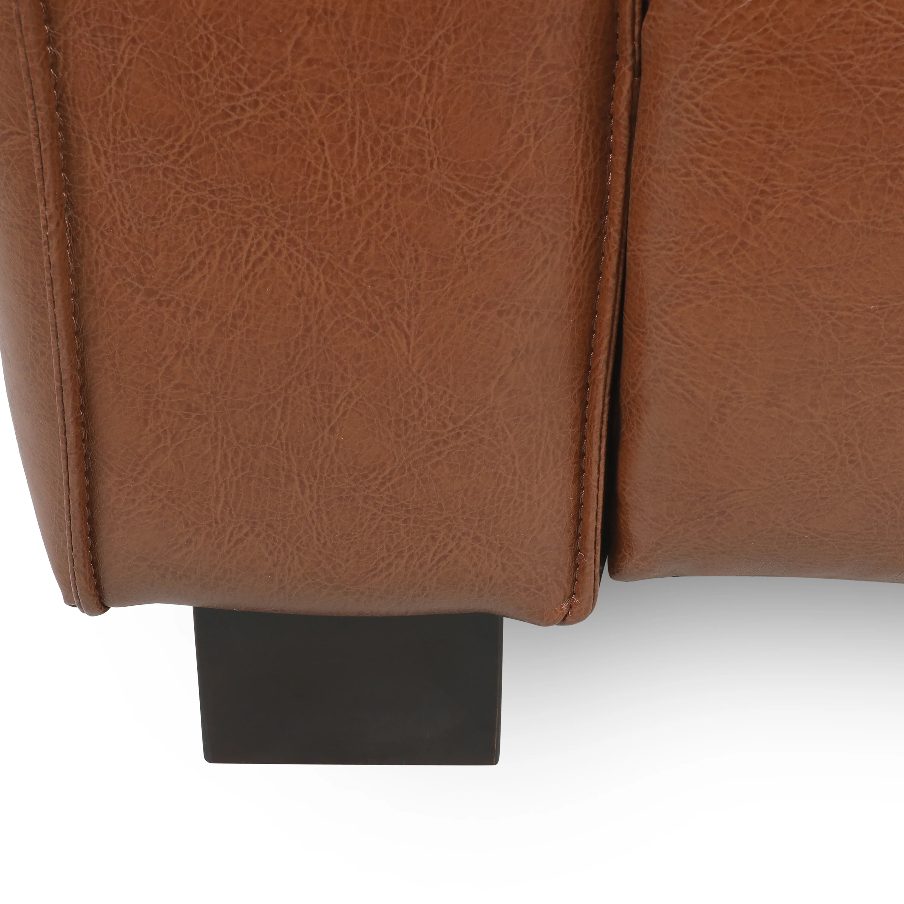 Minkler Contemporary Faux Leather Club Chair - furnishings